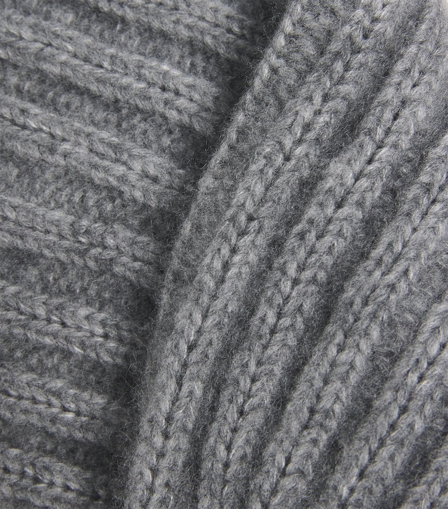 Johnstons Of Elgin Cashmere-Silk Ribbed Beanie Cloud Klein Image 3