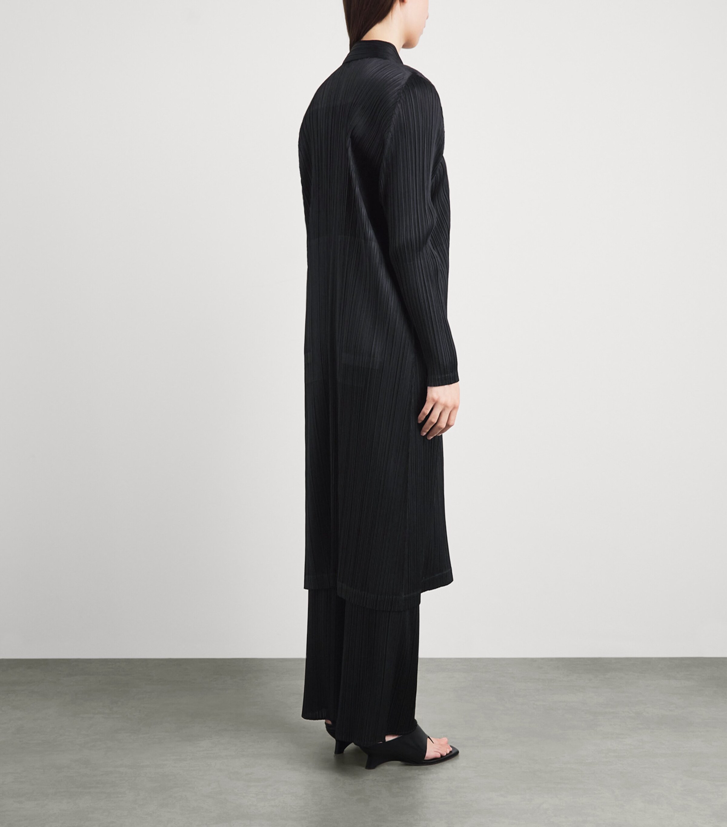 Pleats Please Issey Miyake Womens Monthly Colors February Coat Black Image 5