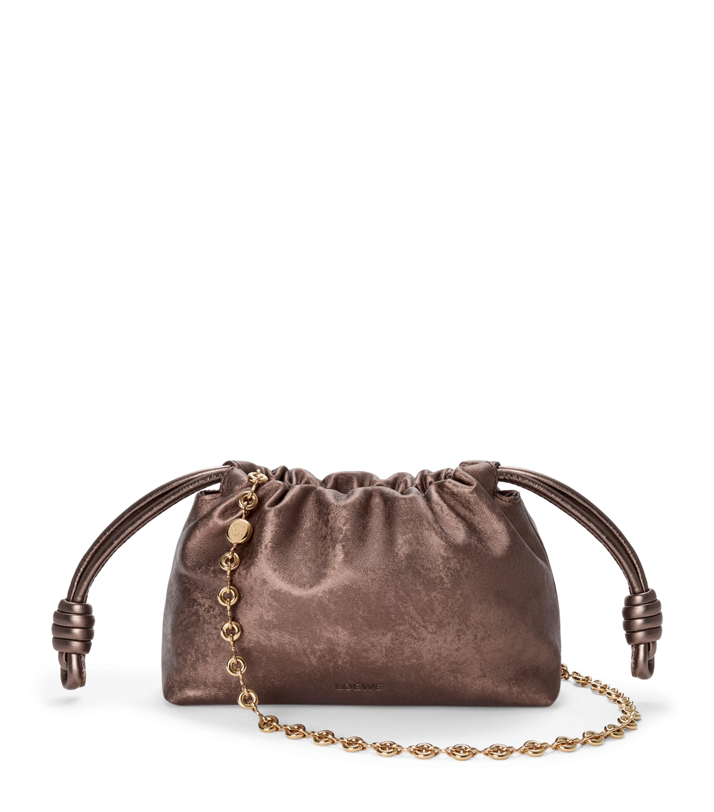 Mini Moiré Print Flamenco Purse BRONZE Image 1