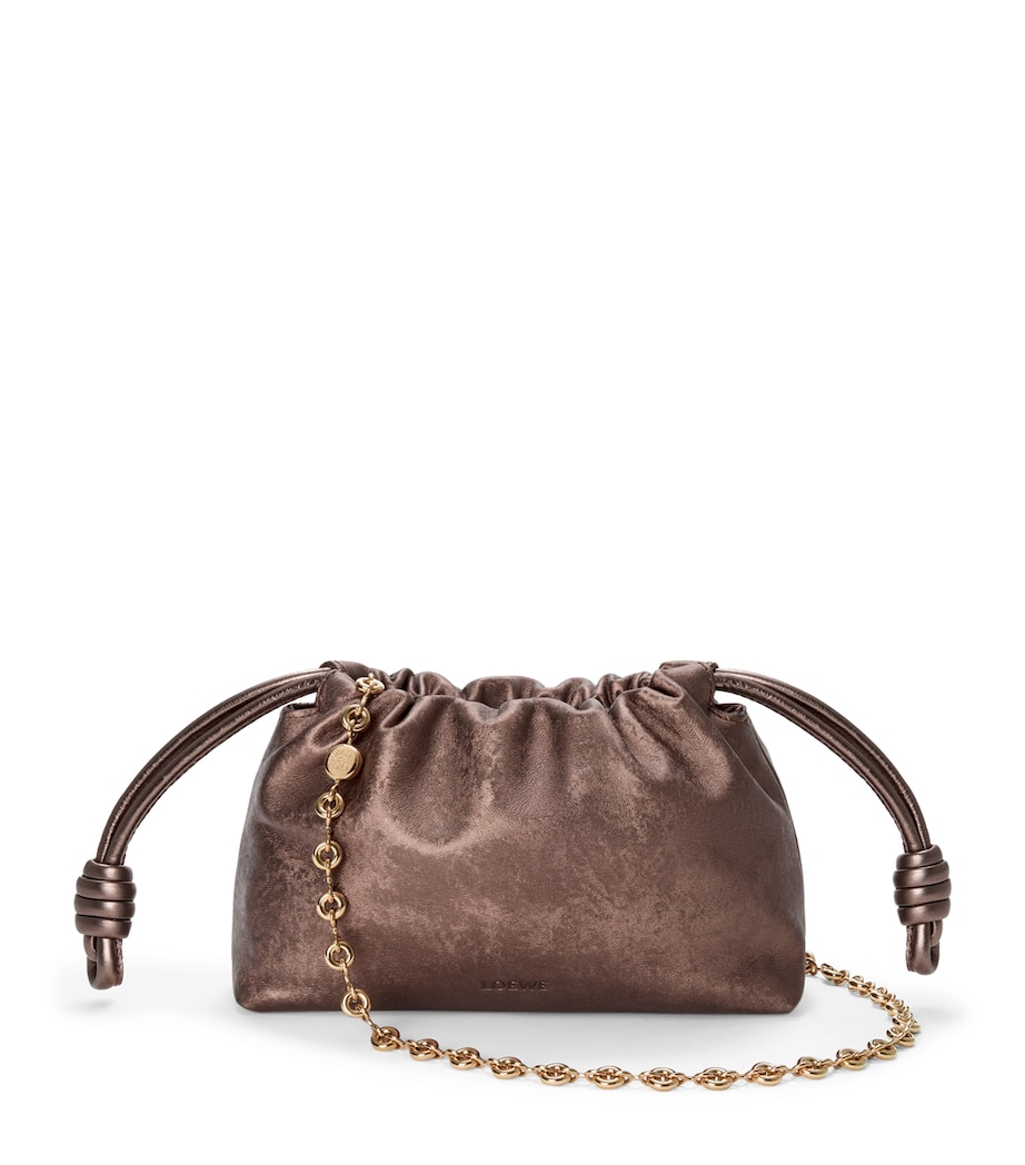 Mini Moiré Print Flamenco Purse BRONZE Image 1