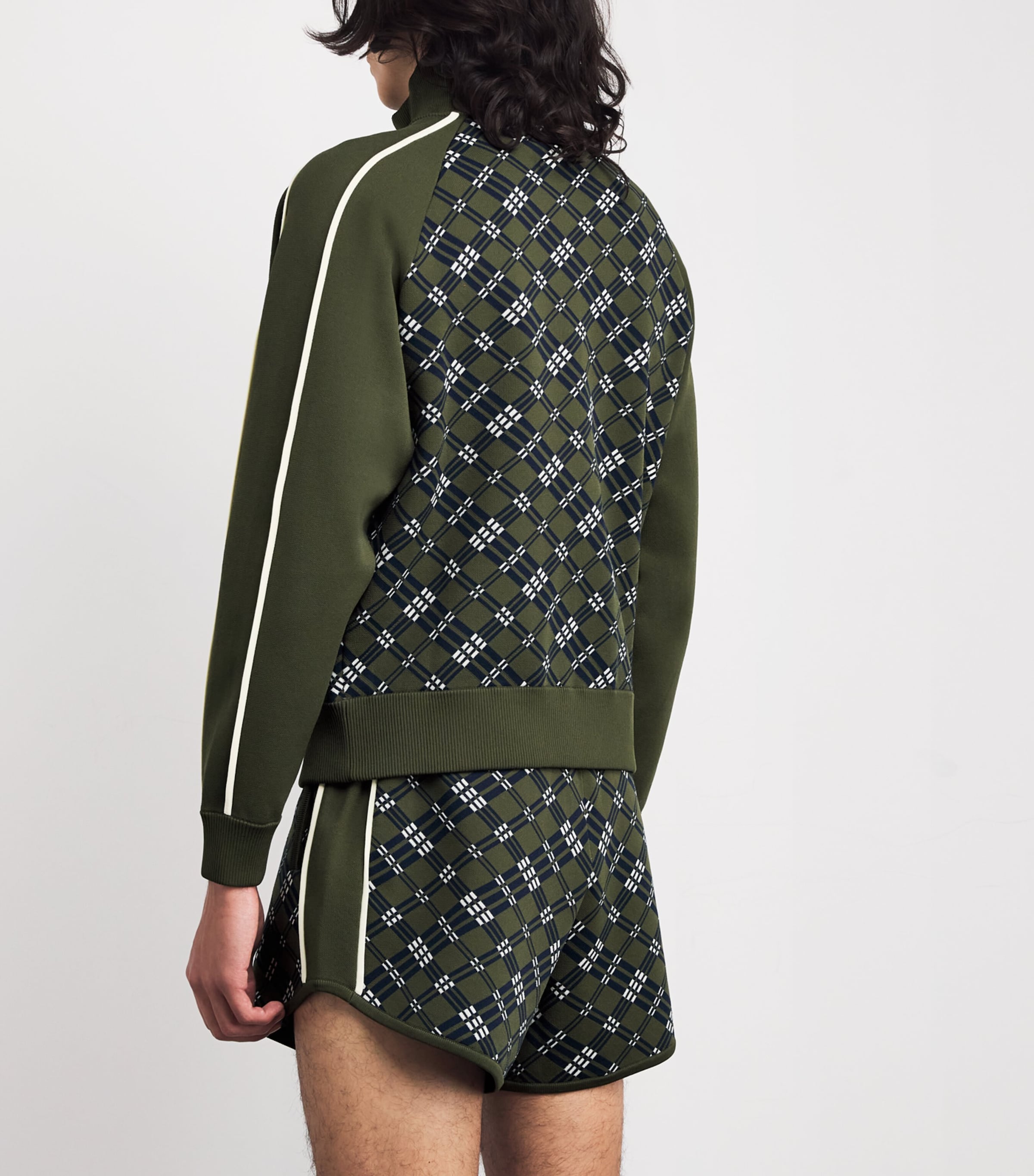 Power Check Track Jacket KHAKI / NAVY Image 4