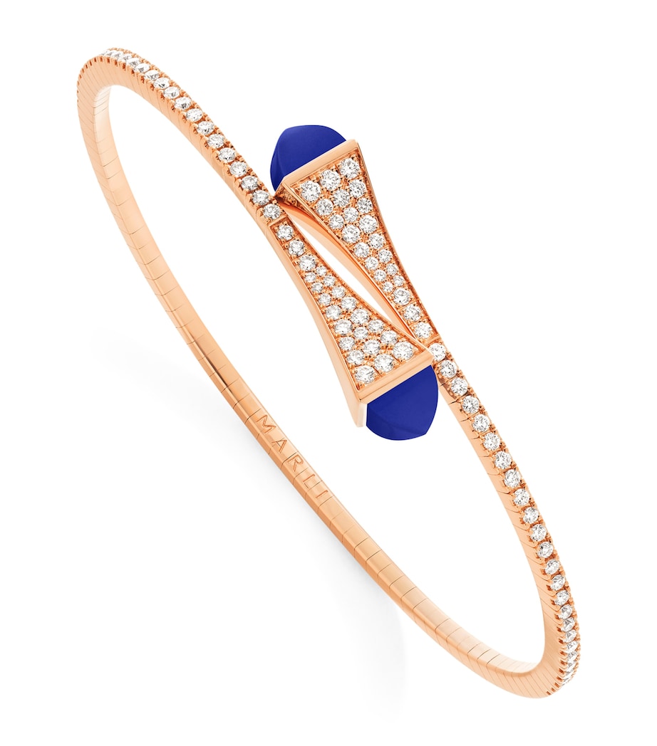Rose Gold, DIamond and Lapis Lazuli Cleo Midi Bracelet ROSE GOLD Image 1