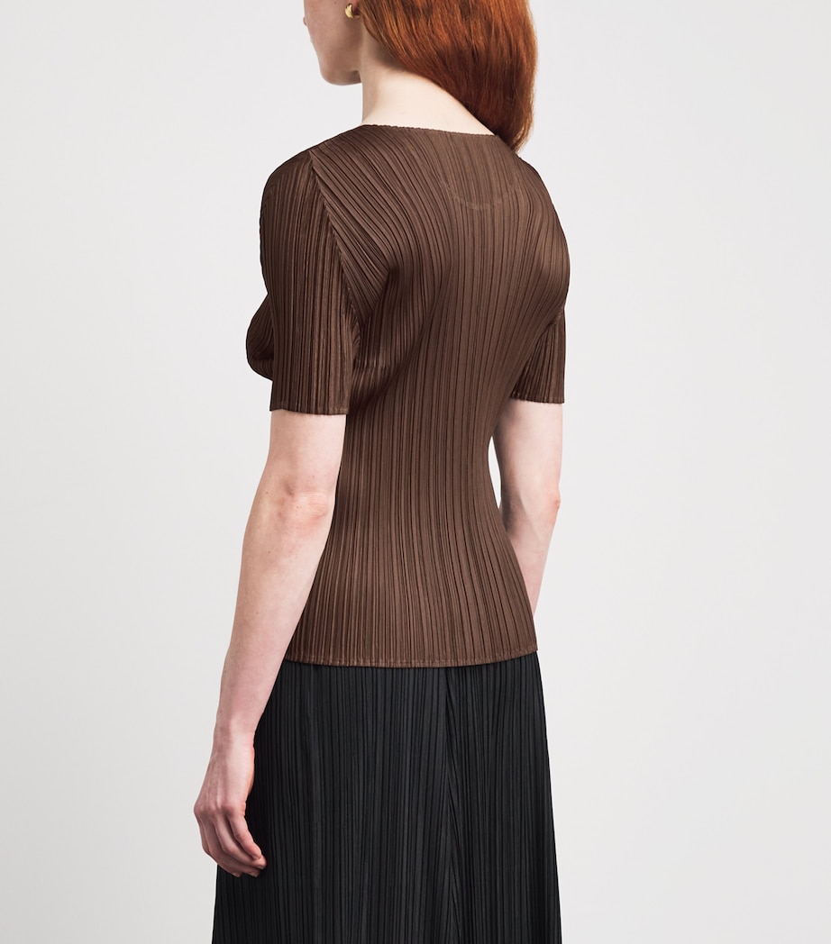 Pleats Please Issey Miyake Womens Short-Sleeve New Colorful Basics 4 Top Image 5
