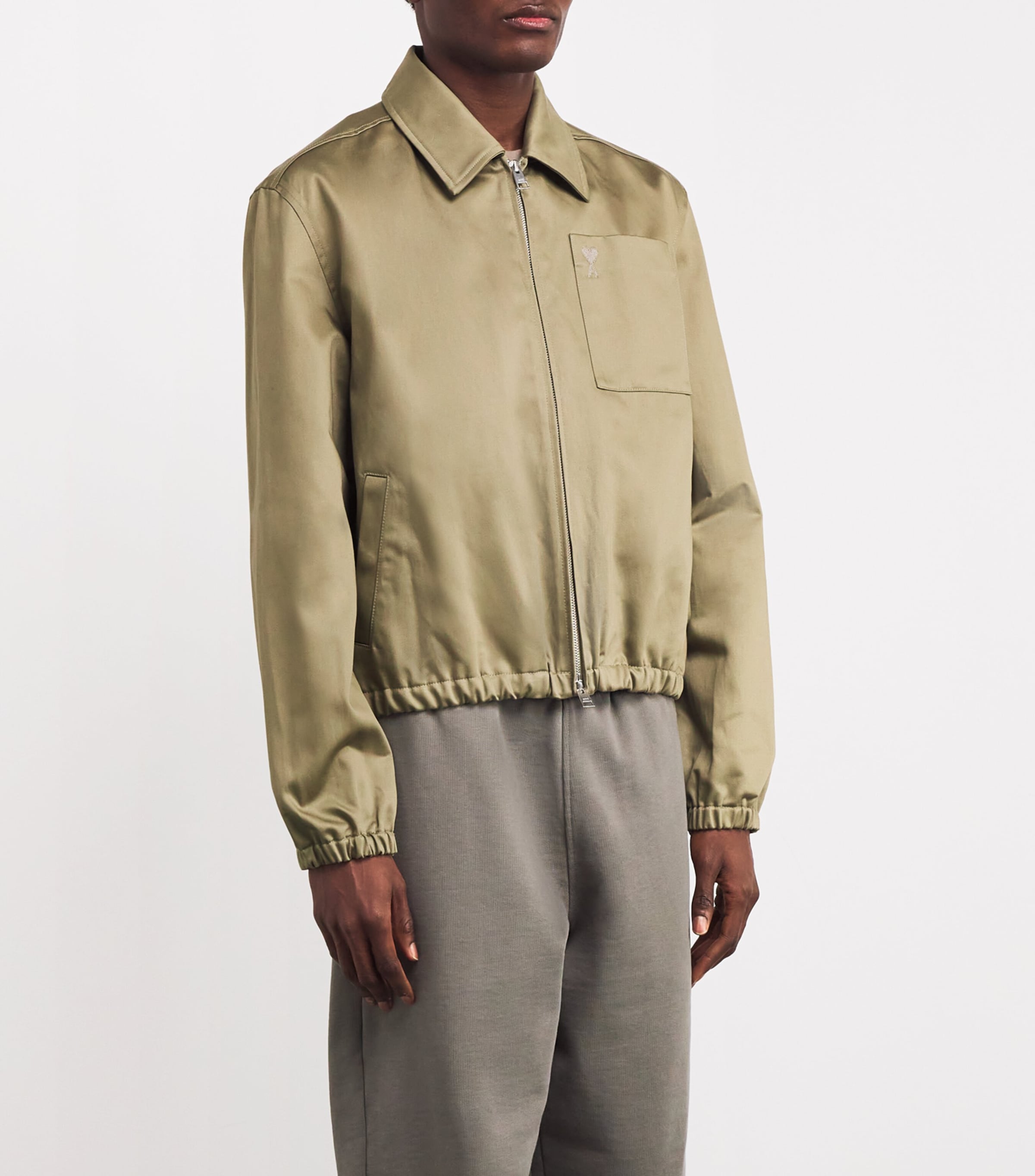 Cotton Collared Jacket LAURIER/375 Image 3