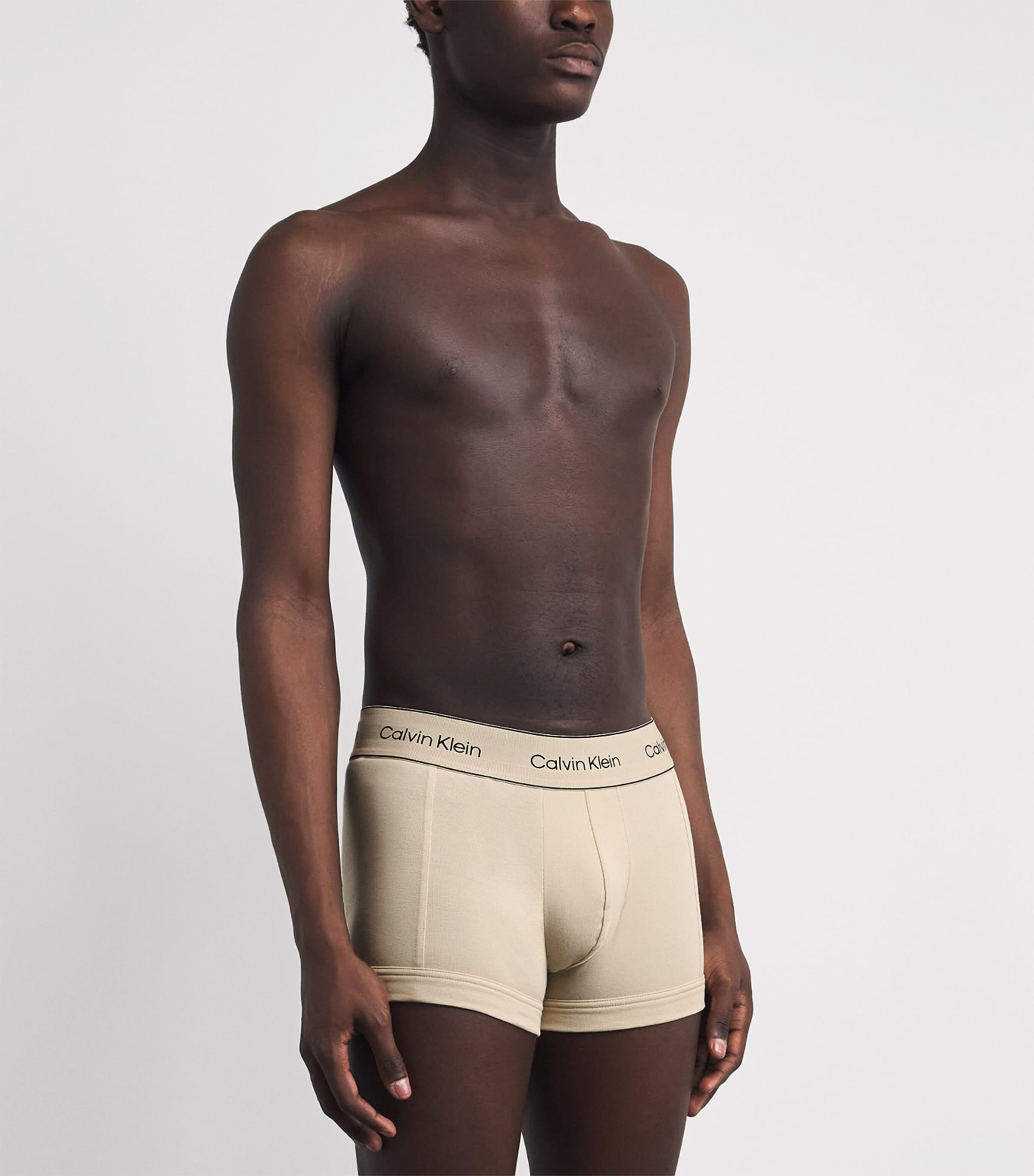 Calvin Klein Mens Stretch-Cotton Heritage Boxer Briefs (Pack of 3) Gray/grey/white Image 2