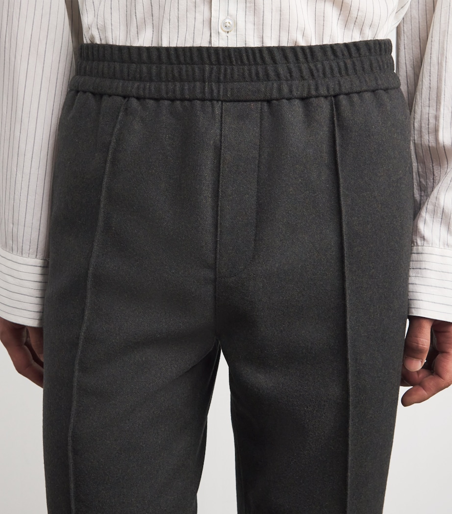 Elasticated Tapered Trousers MARRON FONCE CHINE Image 6
