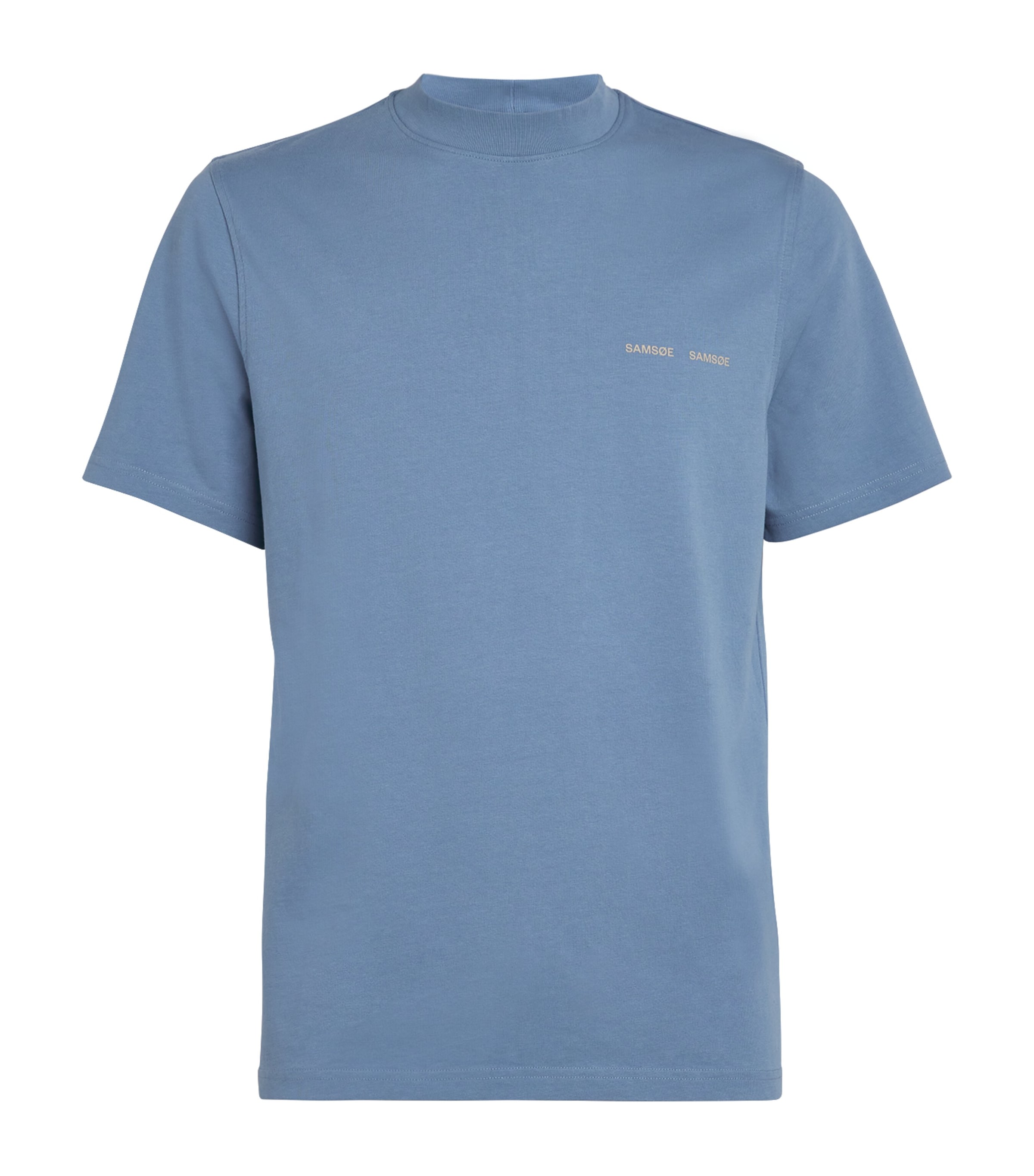 Samsoe & Samsoe Organic Cotton Logo Norsbro T-shirt In Blue