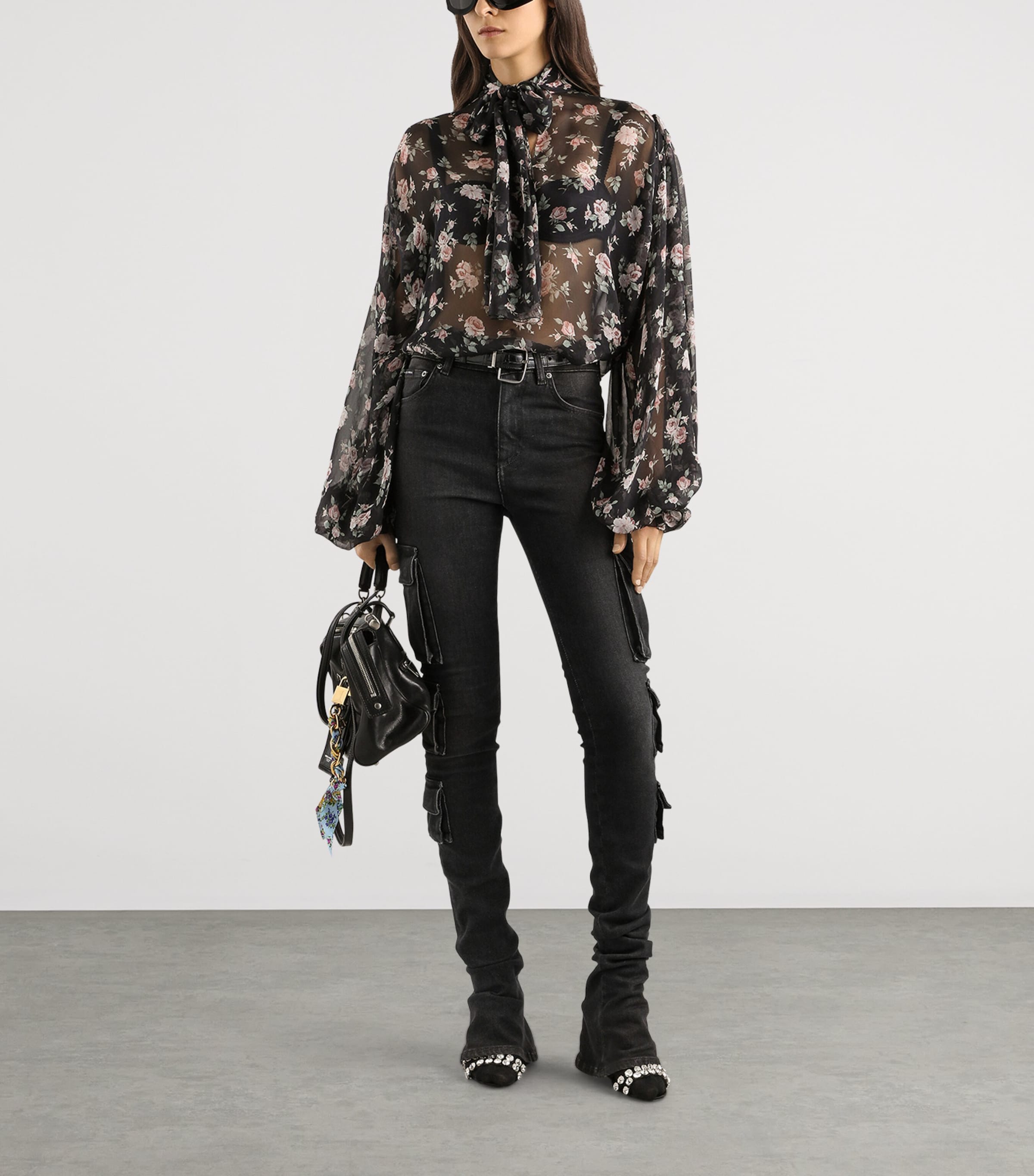 Cargo-Pocket Skinny Jeans S9001-COMB Image 2