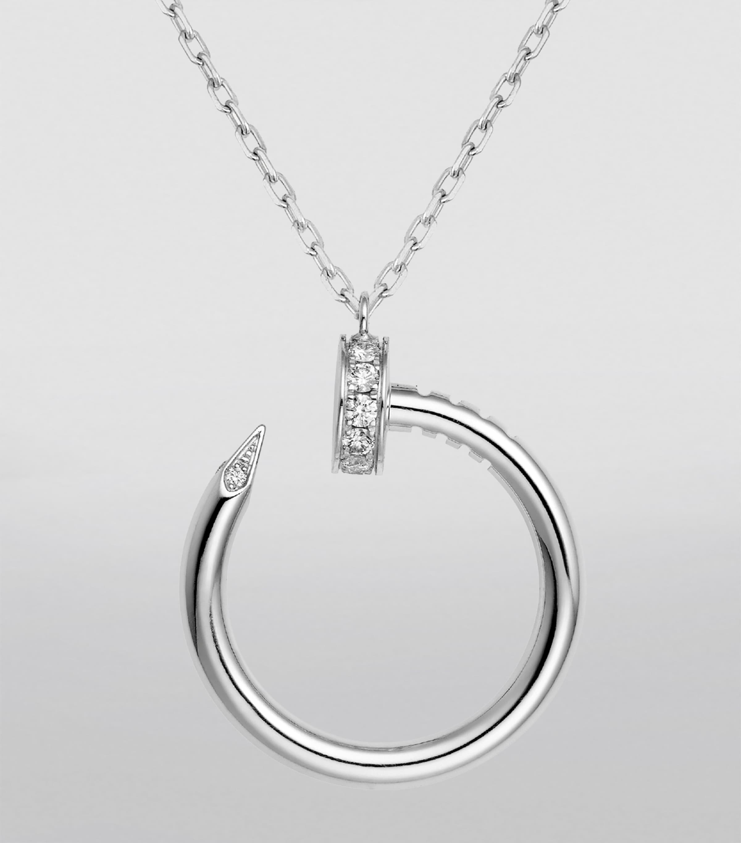 White Gold and Diamond Juste un Clou Necklace WHITE GOLD Image 5