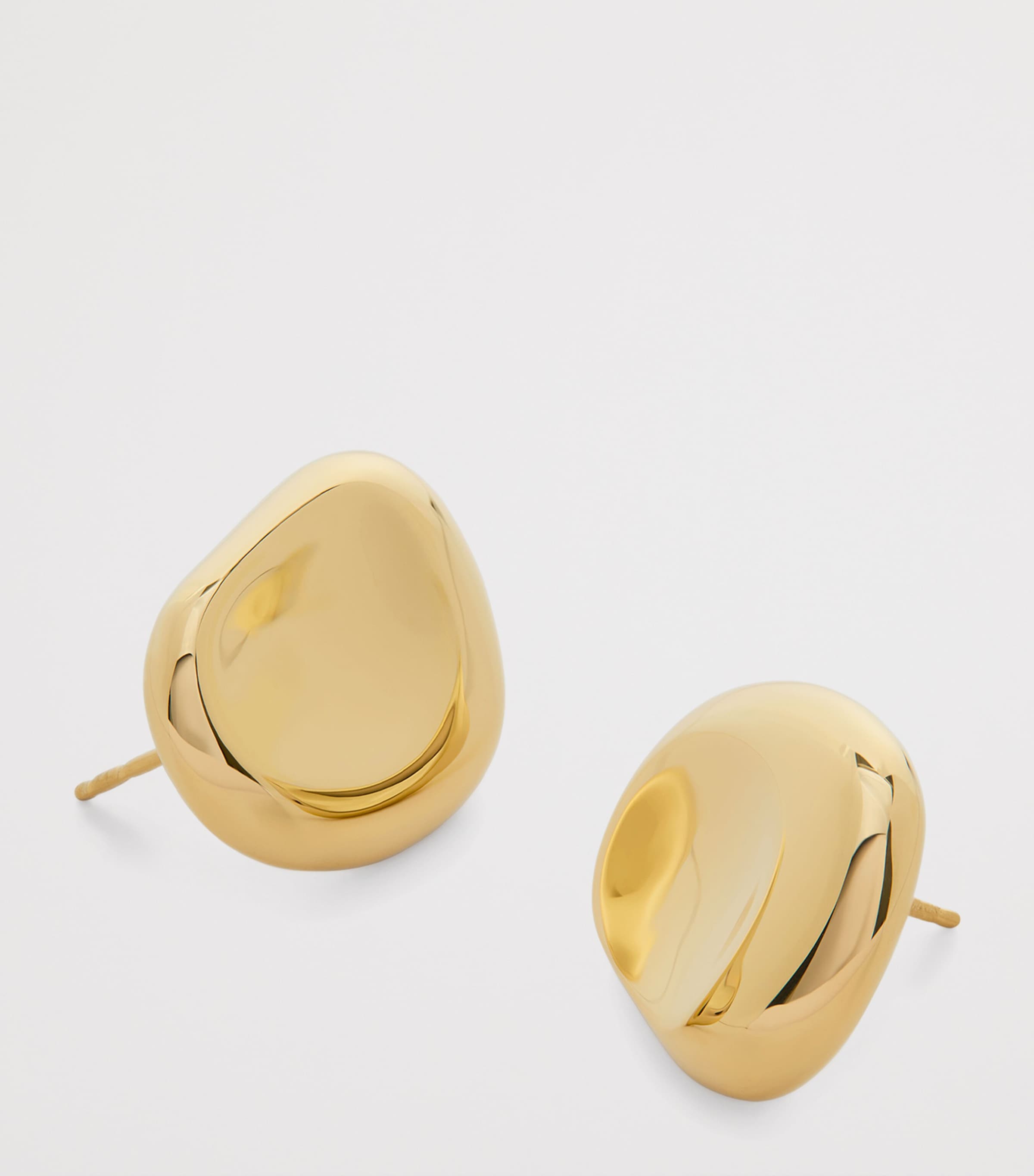 Monica Vinader Gold Vermeil Aria Bold Stud Earrings Gold Vermeil Image 2