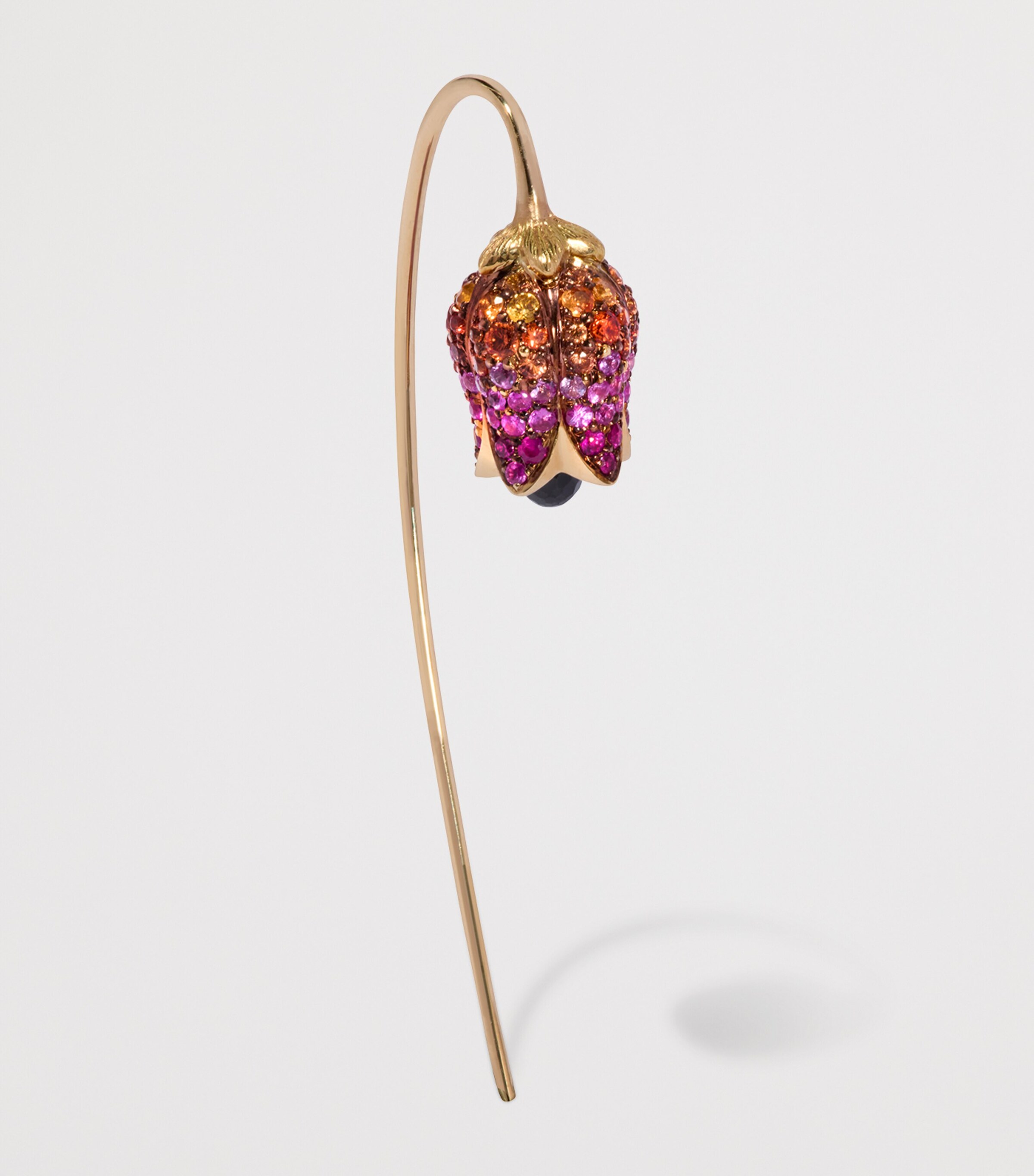 Annoushka Yellow Gold, Sapphire and Spinel Tulips French Hook Earrings Yellow Gold Image 2