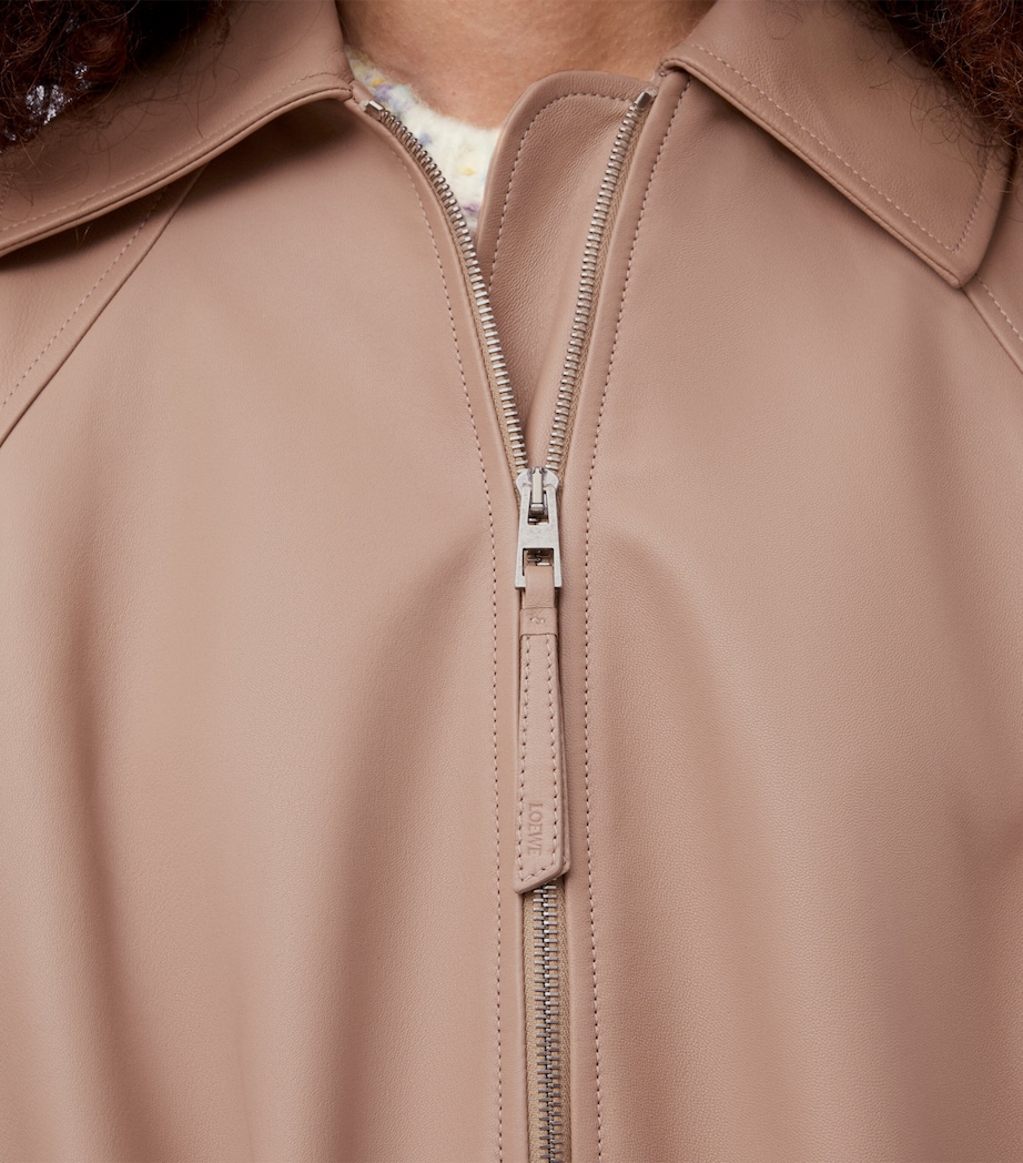 Balloon Leather Jacket BEIGE Image 4