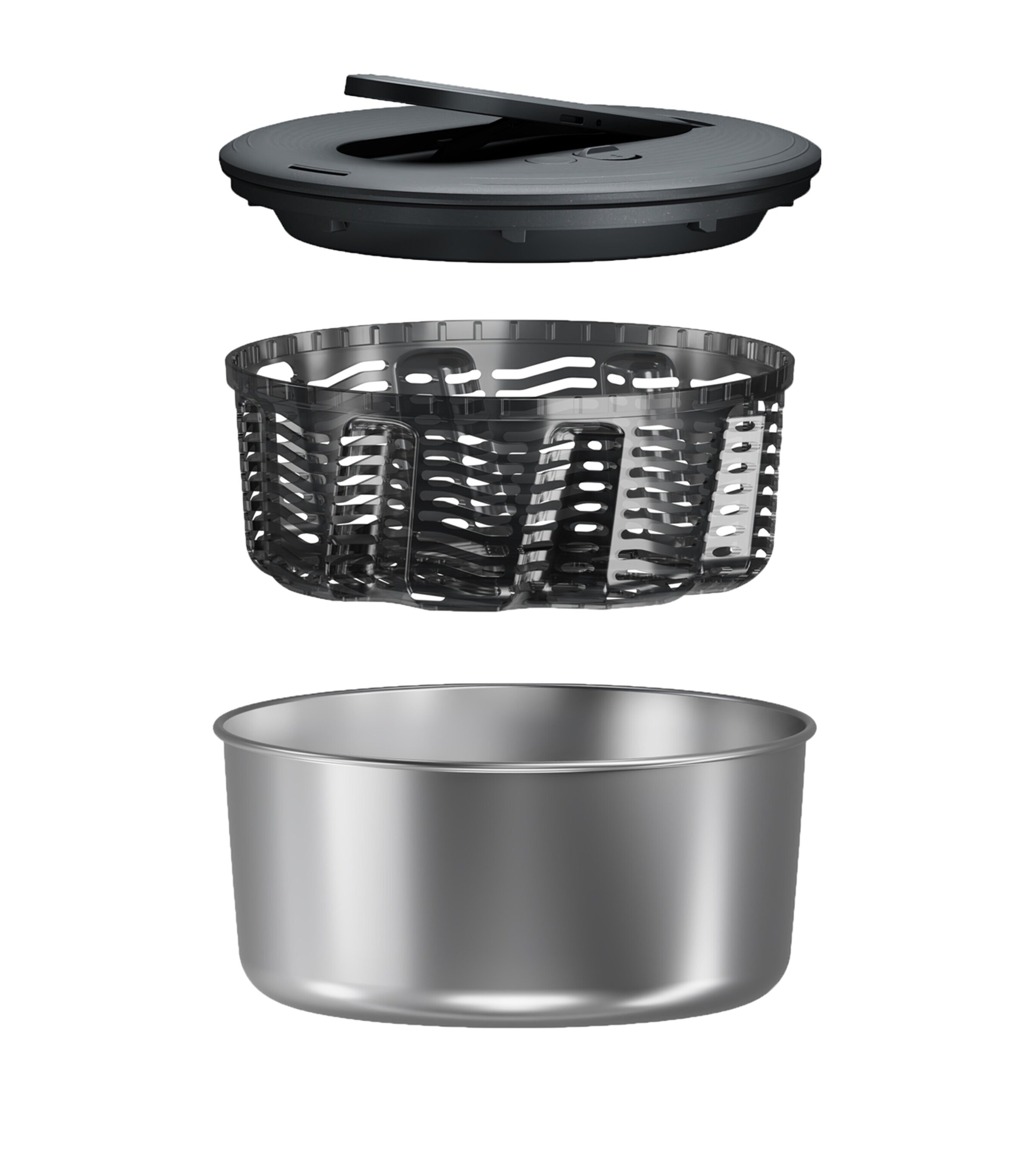 Small Swift Dry Salad Spinner BELUGA GREY Image 2