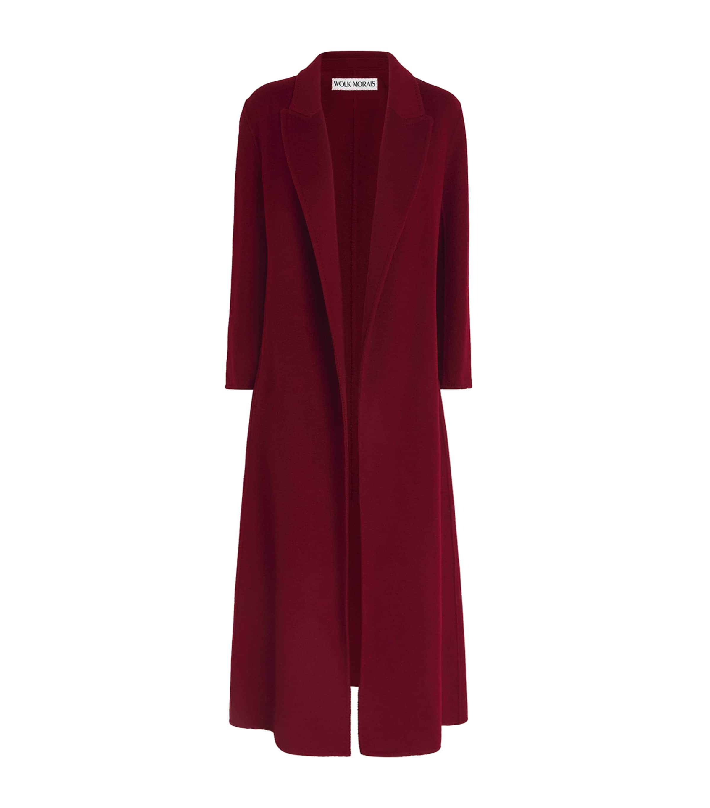 Wolk Morais Womens Cashmere L'Opera Long Coat Ruby Image 1