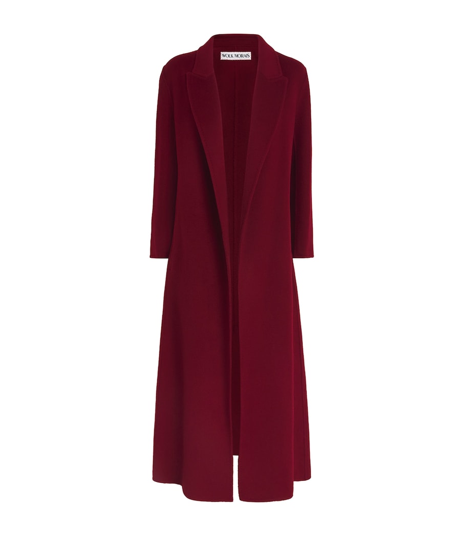 Wolk Morais Womens Cashmere L'Opera Long Coat Ruby Image 1