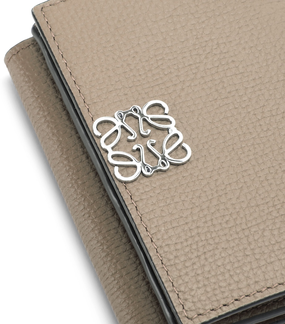 Leather Anagram Trifold Wallet SAND Image 6