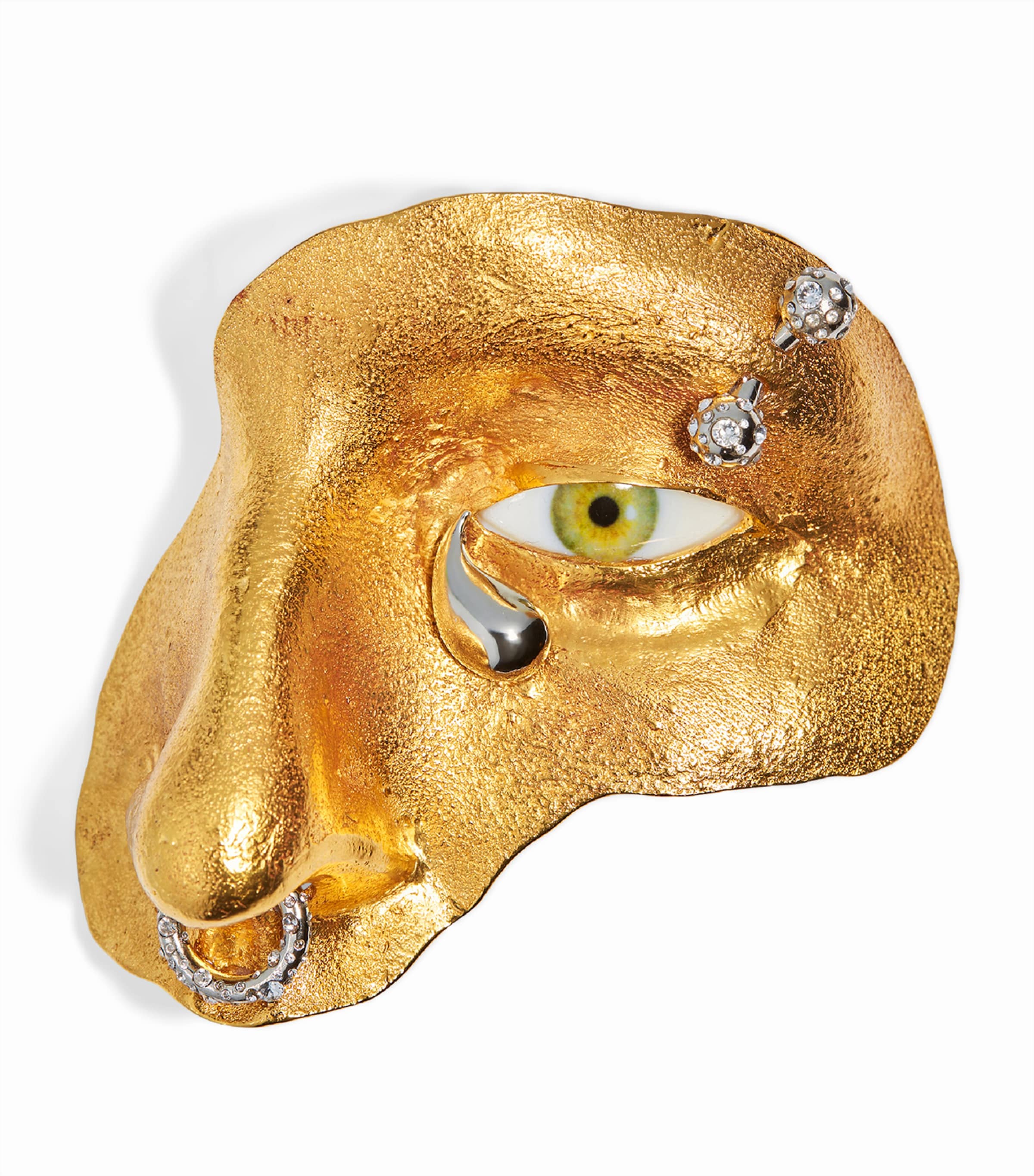 Schiaparelli Visage Brooch Gold Image 1