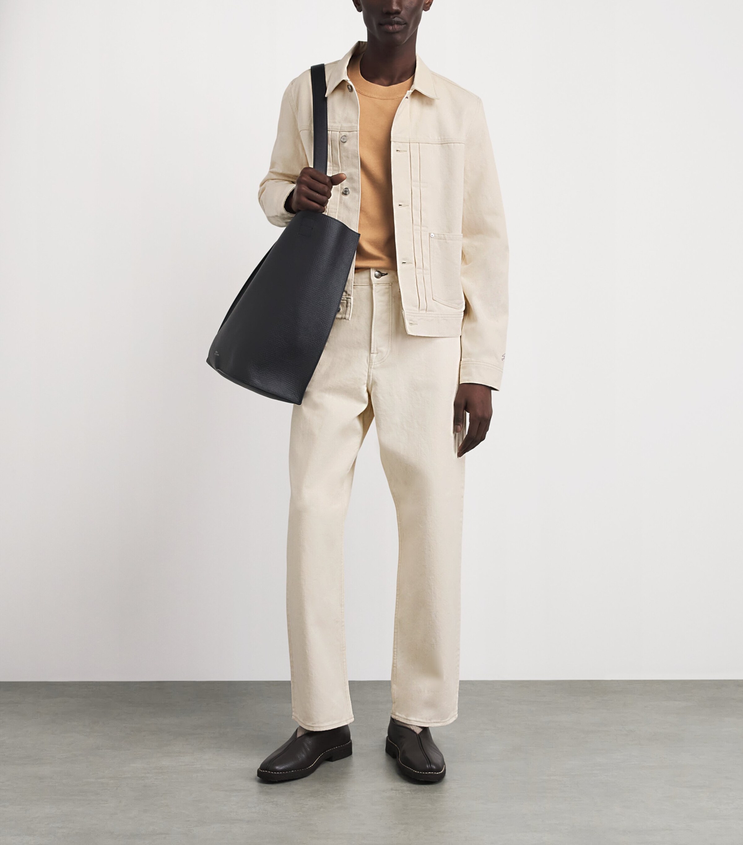 Paul Smith Mens Embroidered Wide-Leg Jeans R_wash Image 2