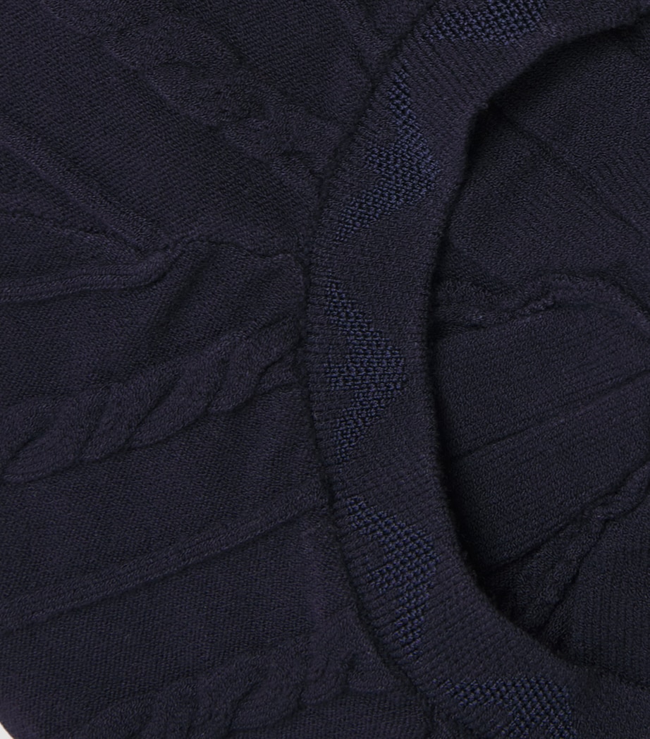 Emporio Armani Kids Cable-Knit Beanie Ic Blu Nvy Ea Image 3