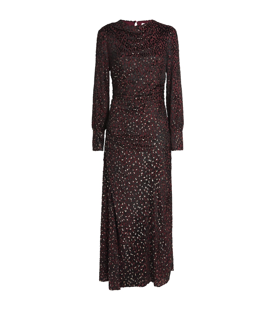 Draped Ashby Maxi Dress OXBLOOD MULTI Image 1
