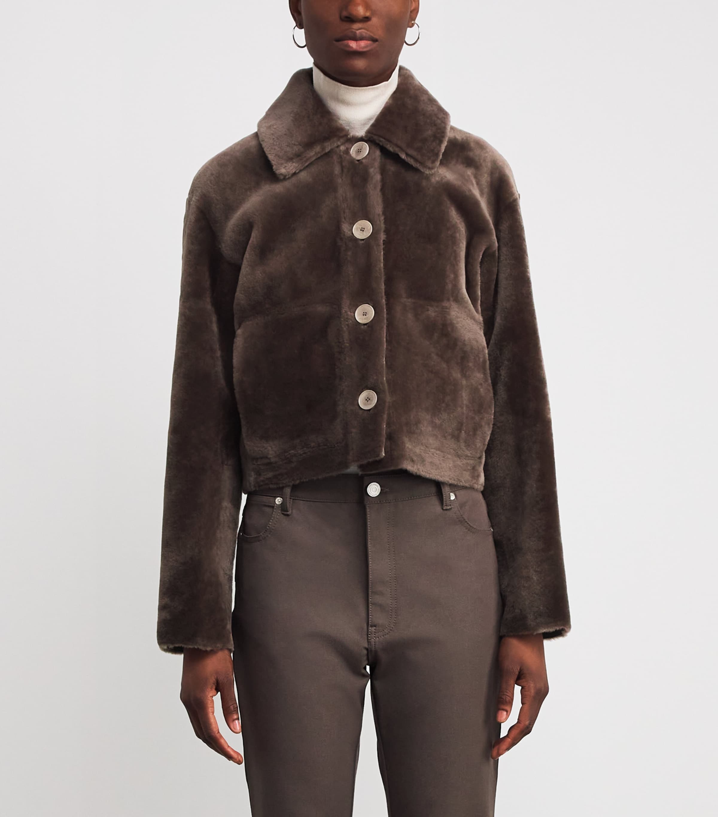 Shearling Reversible Alloway Jacket MUSHROOM Image 3