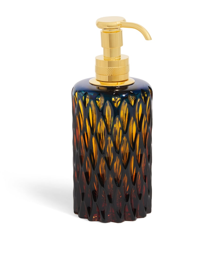 ZODIAC Crystal Soap Dispenser Amber/blue, Gold Image 1