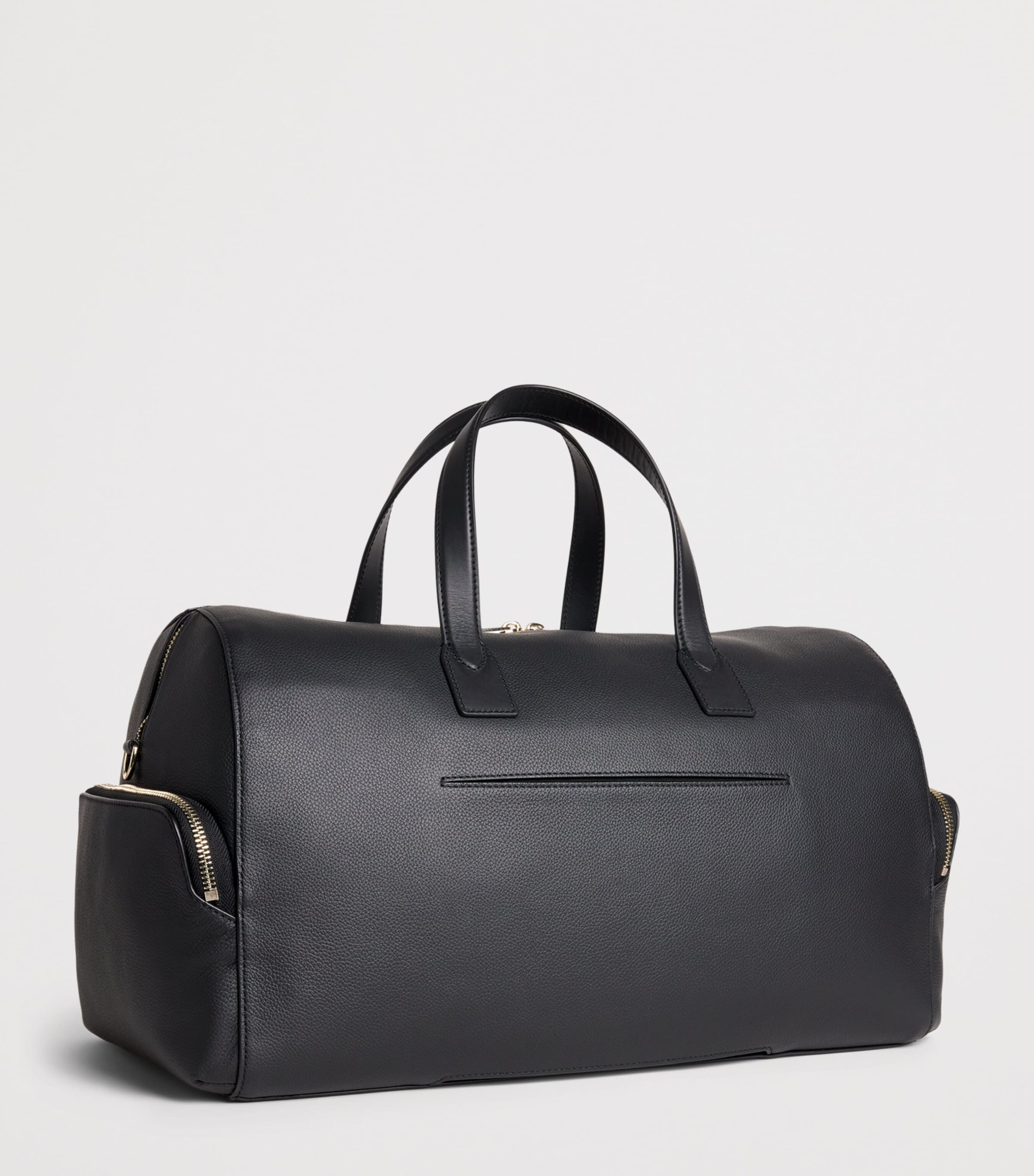 Leather Signature Stripe Holdall BLACK Image 3