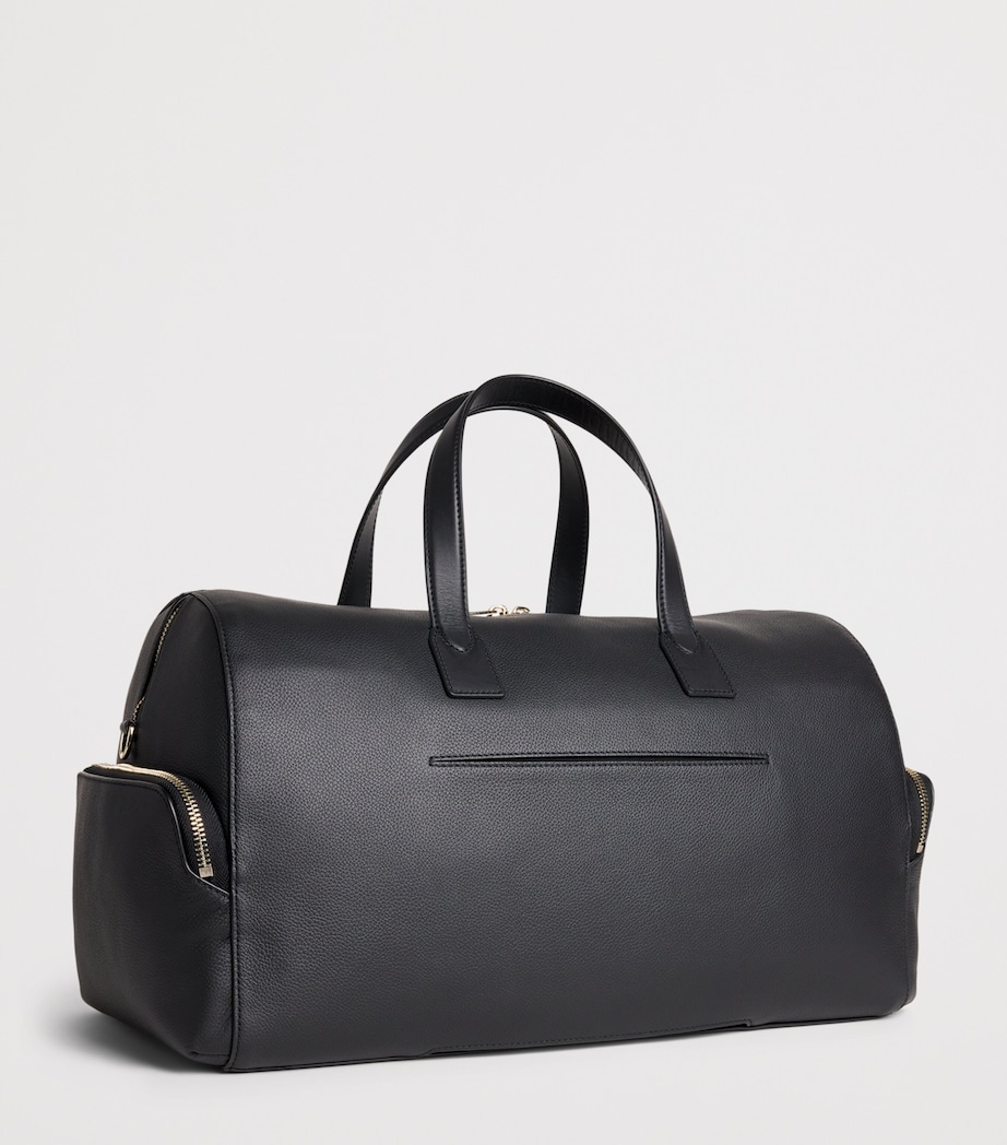 Leather Signature Stripe Holdall BLACK Image 3
