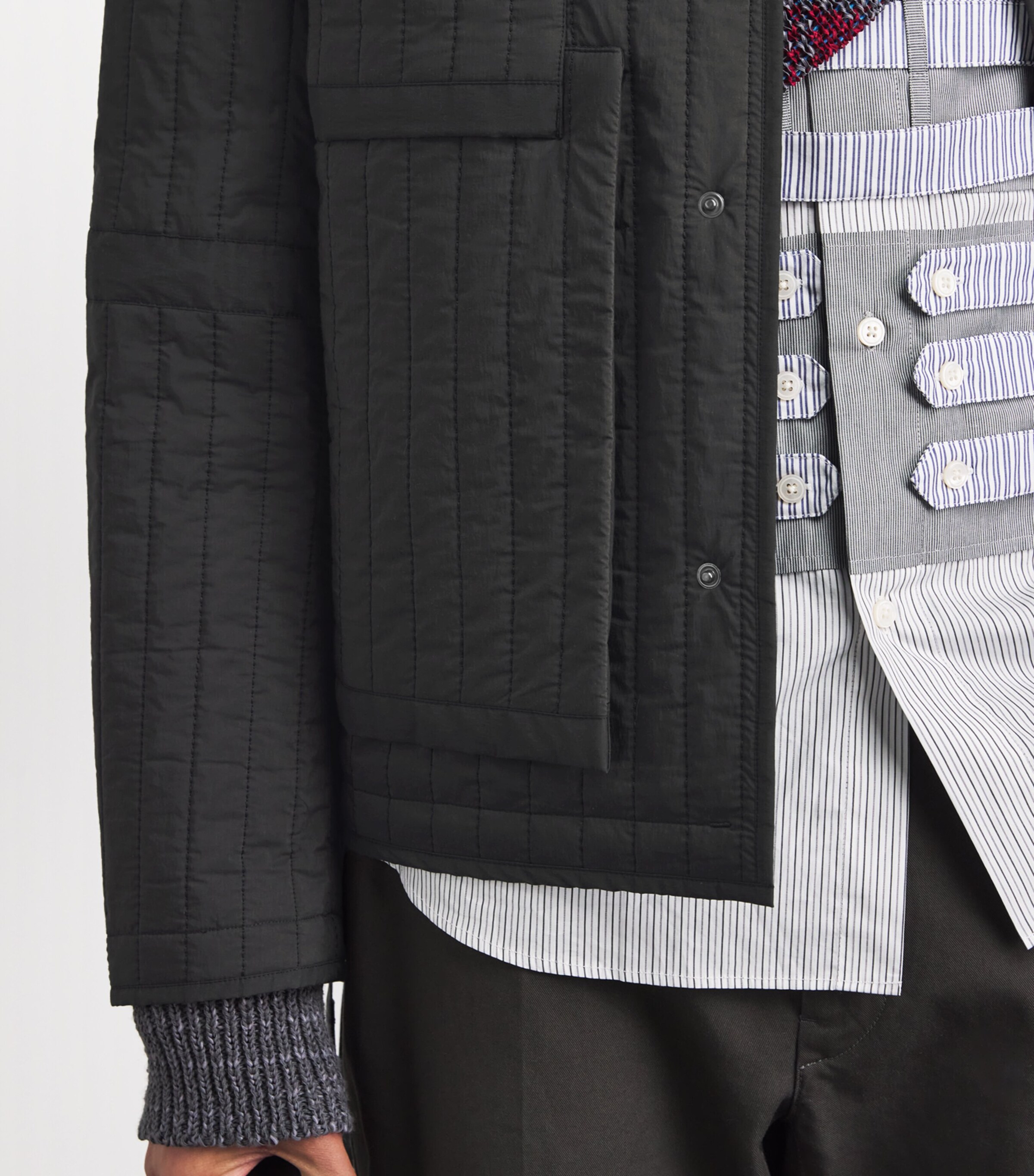 Craig Green Mens Reversible Quilted Worker Jacket Charcoal Image 3