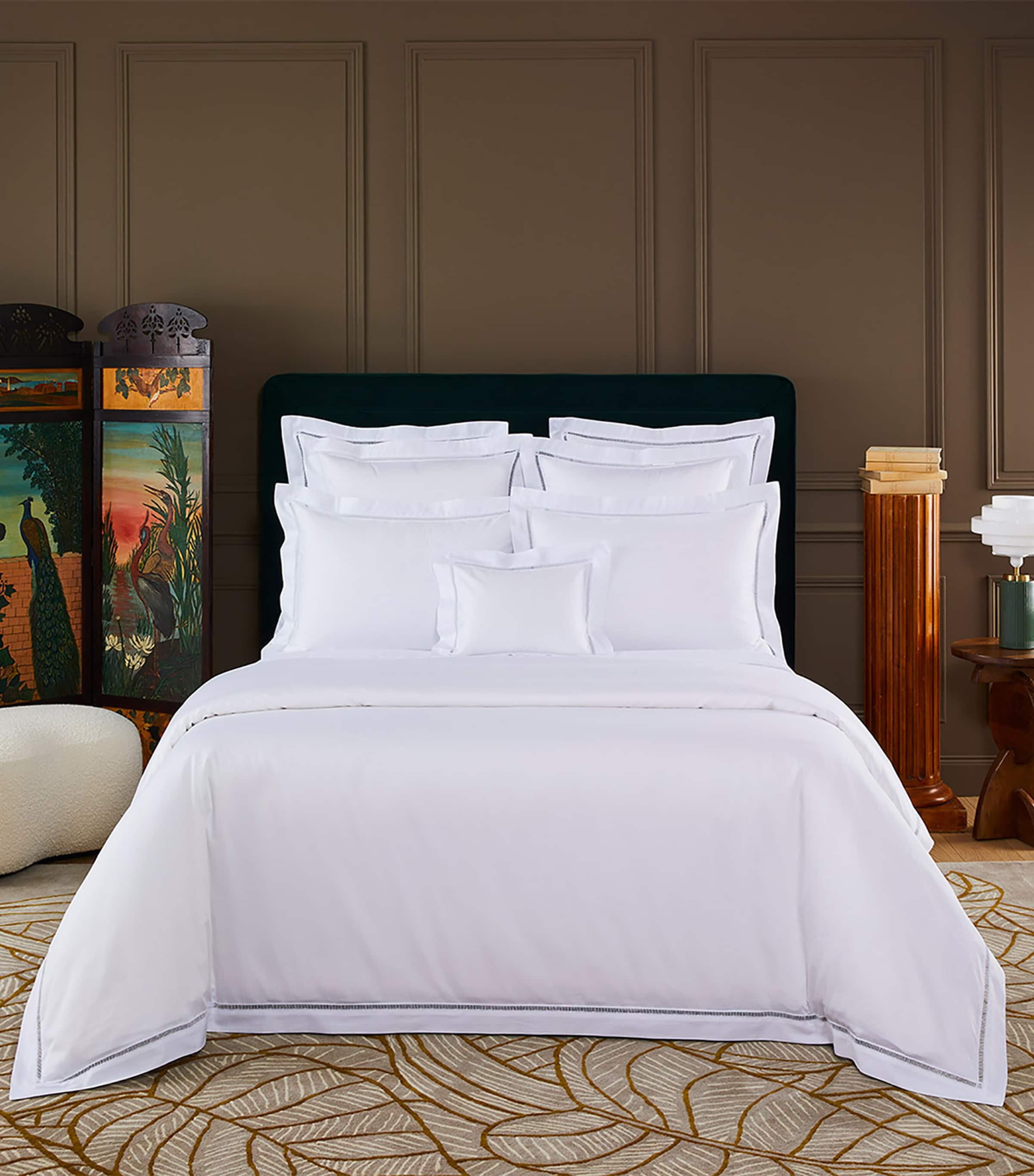 Yves Delorme Colisée Blanc Double Duvet Cover (200cm x 200cm) Blanc Image 2