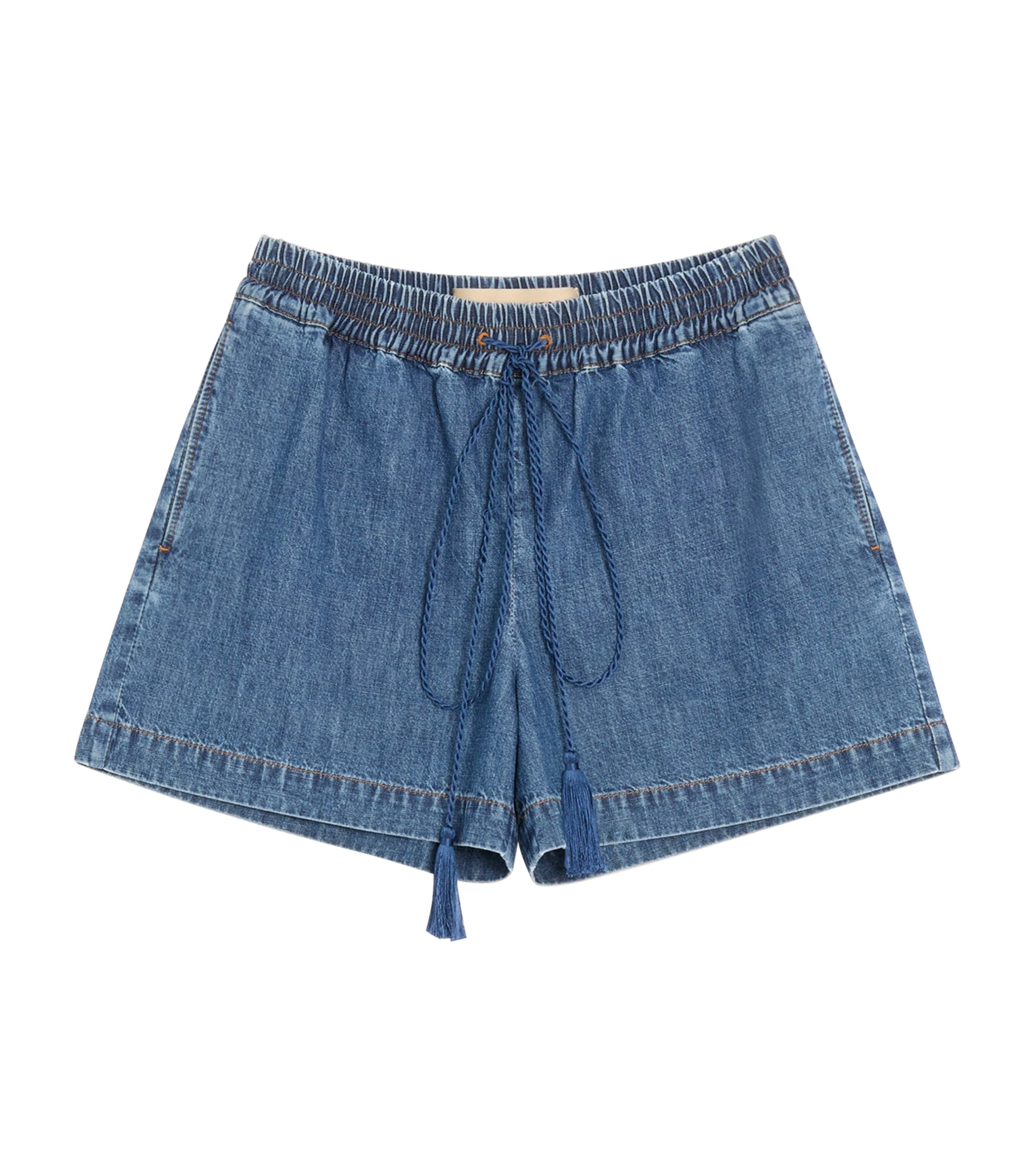 Denim Drawstring Shorts 558 Image 1