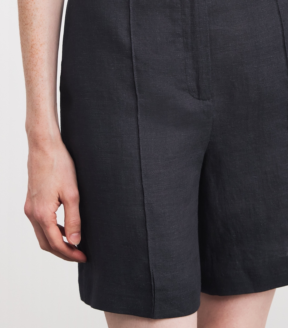 x Harrods Linen Bermuda Shorts NERO Image 6