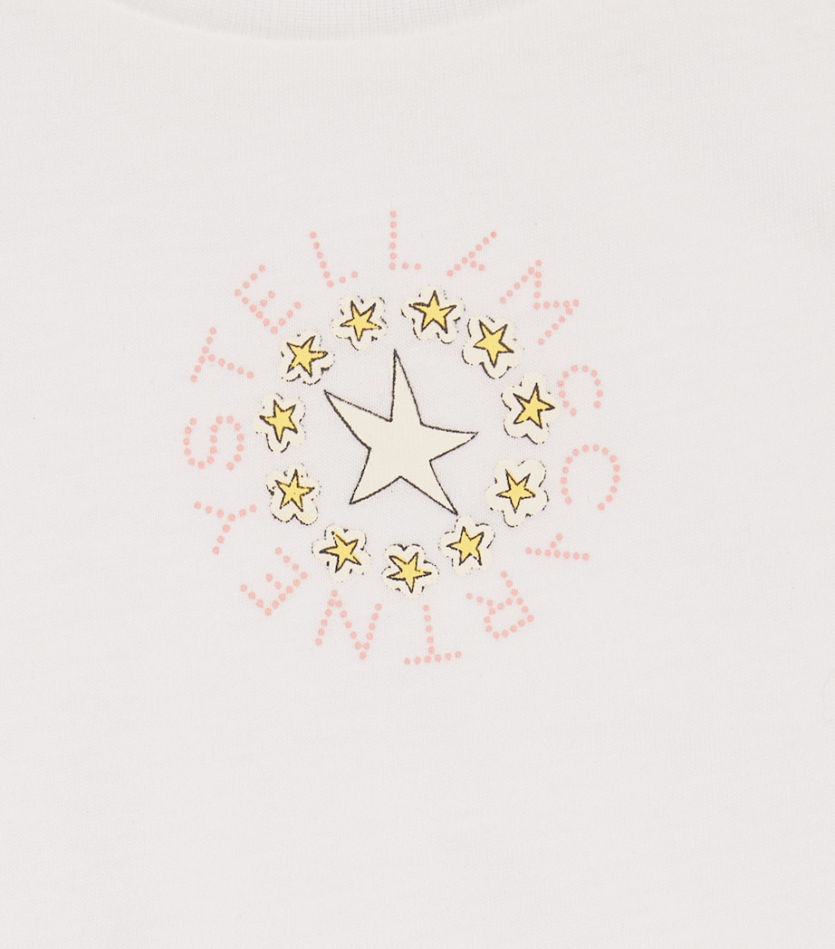 Stella McCartney Kids Star-Motif T-Shirt (3-14 Years) Ivory Image 2