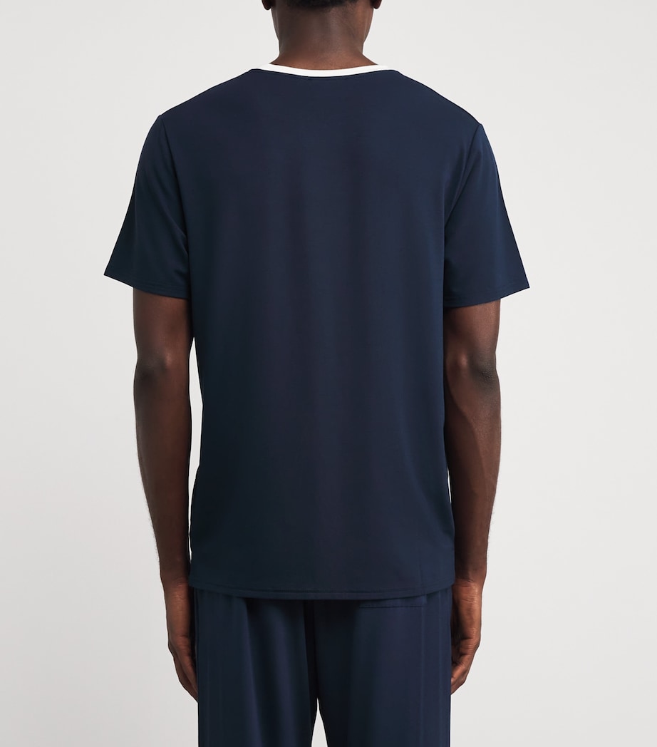Contrast Trim Lounge T-Shirt NVYC-NAVY/ CLUNCH Image 4