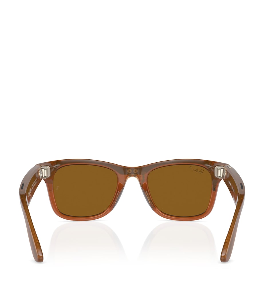 x Meta Large Smart Wayfarer Sunglasses 670683 Image 4