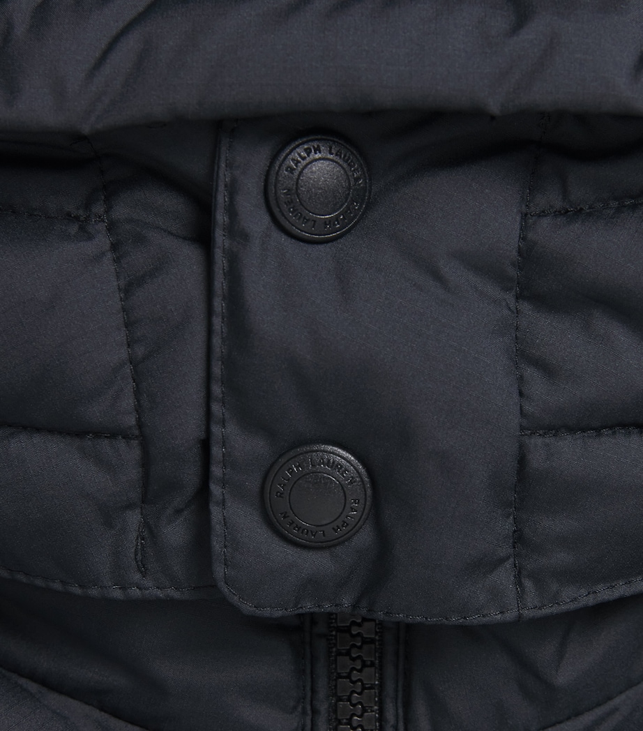 Water-Repellent Down Puffer Jacket (6-14 Years) BLACK Image 3