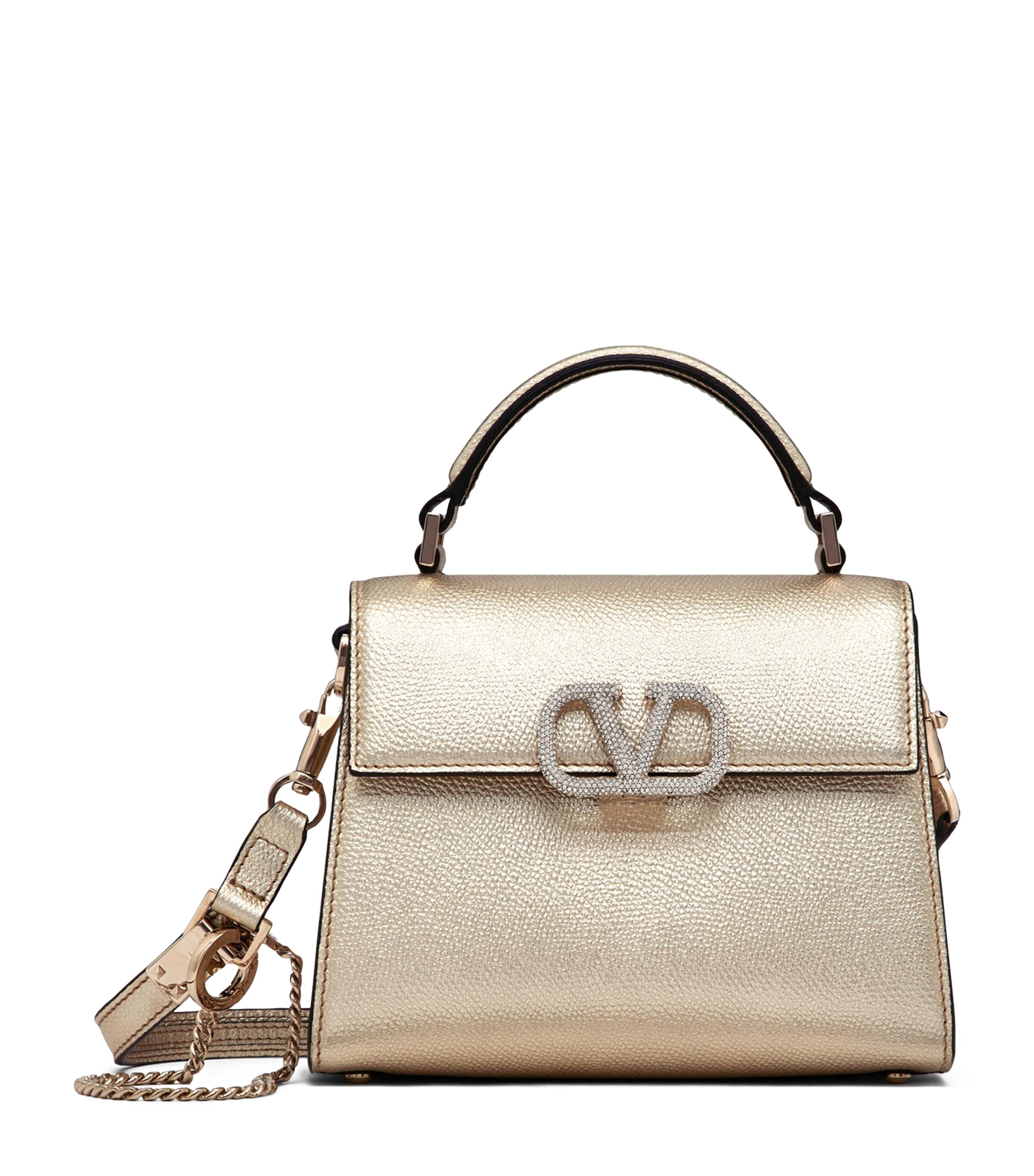 Valentino Garavani Mini Metallic Calfskin VSLING Top-Handle Bag Image 1
