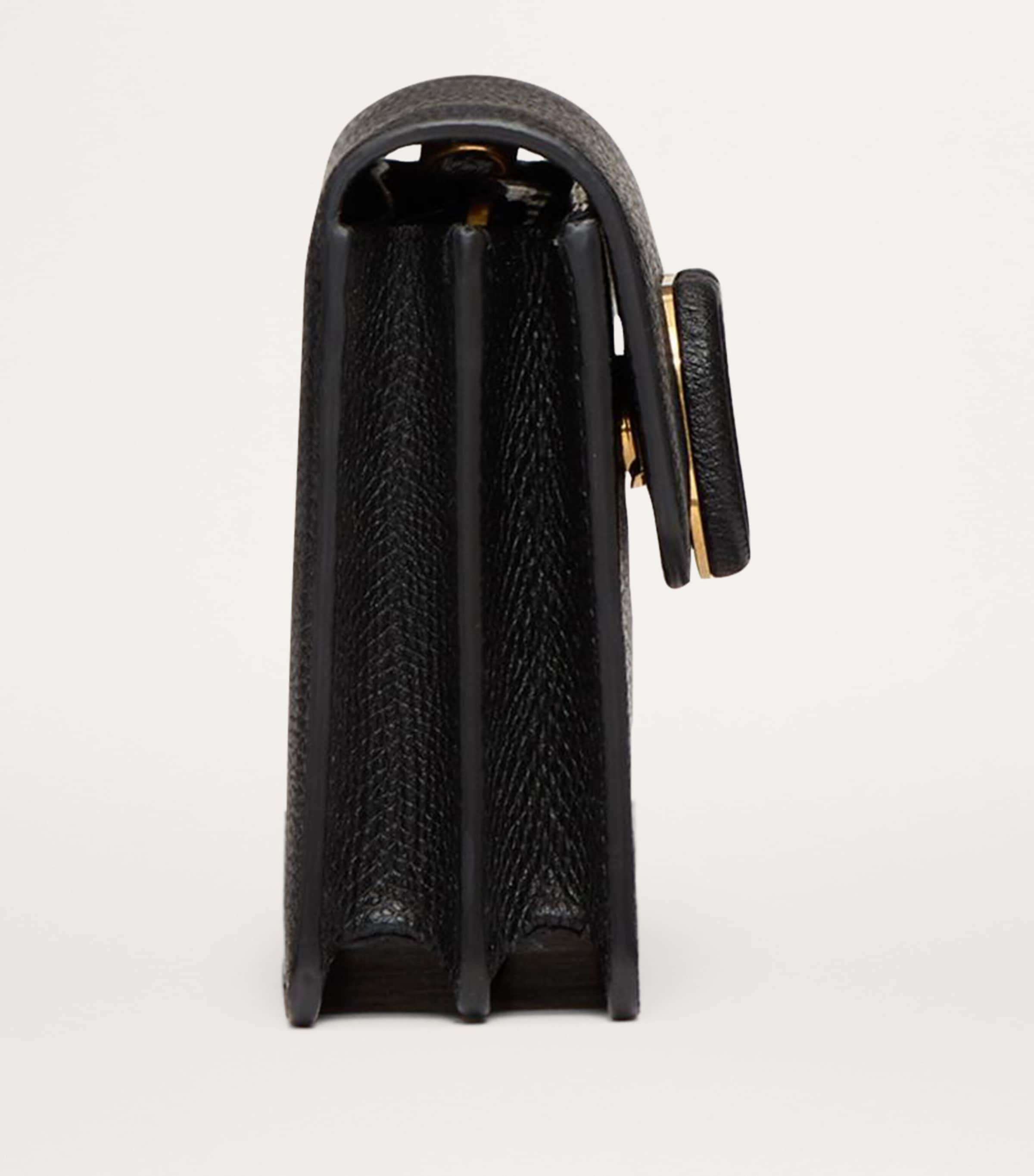 Leather VLogo Signature Chain Wallet 0NO Image 5