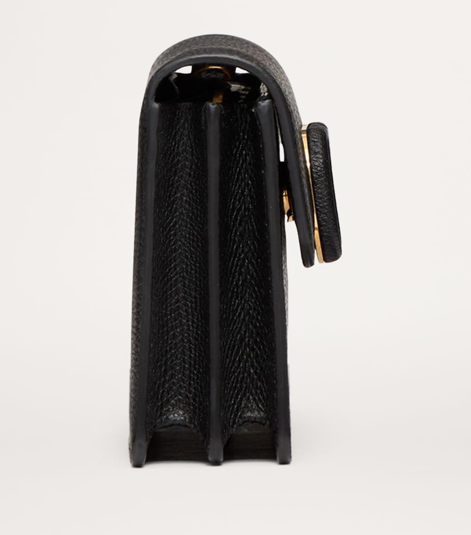 Leather VLogo Signature Chain Wallet 0NO Image 5