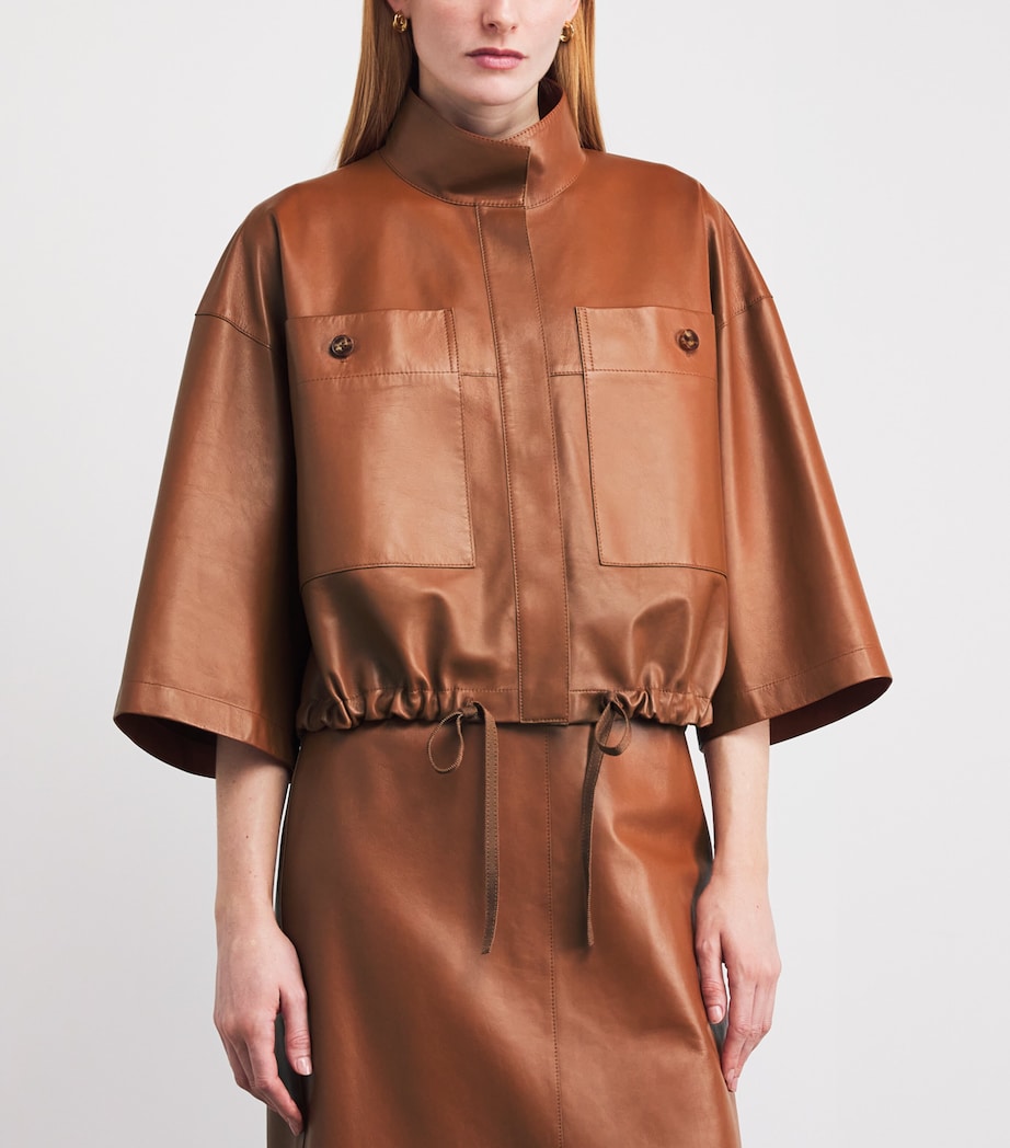 Lambskin Oversized Jacket COPPER Image 3