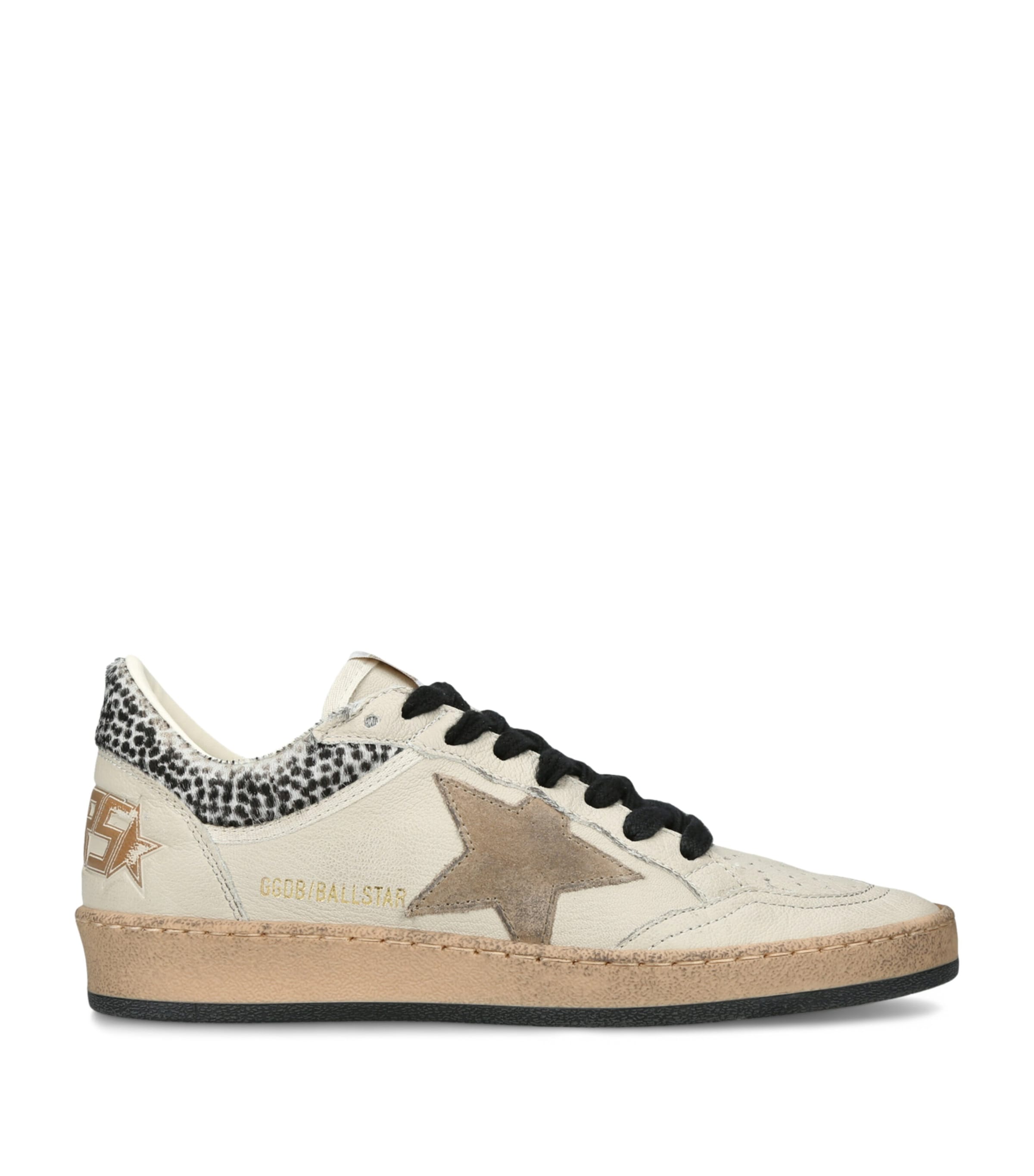 Golden Goose Leather Ball Star Sneakers Cream Comb Image 1