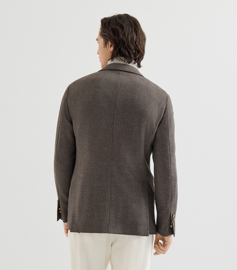 Brunello Cucinelli Mens Virgin Wool Deconstructed Cavallo Blazer Image 5