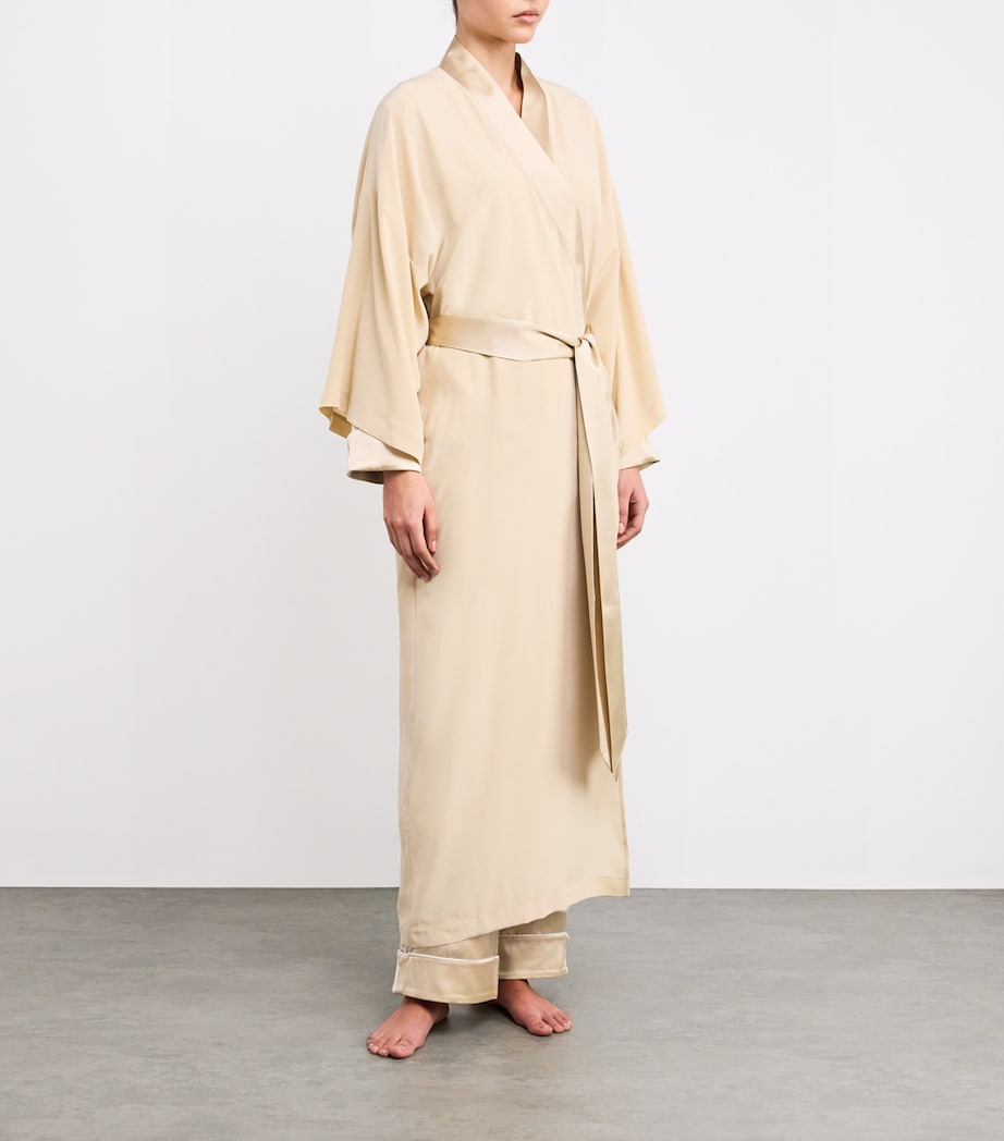 Silk Queenie Long Robe CARAMEL Image 3