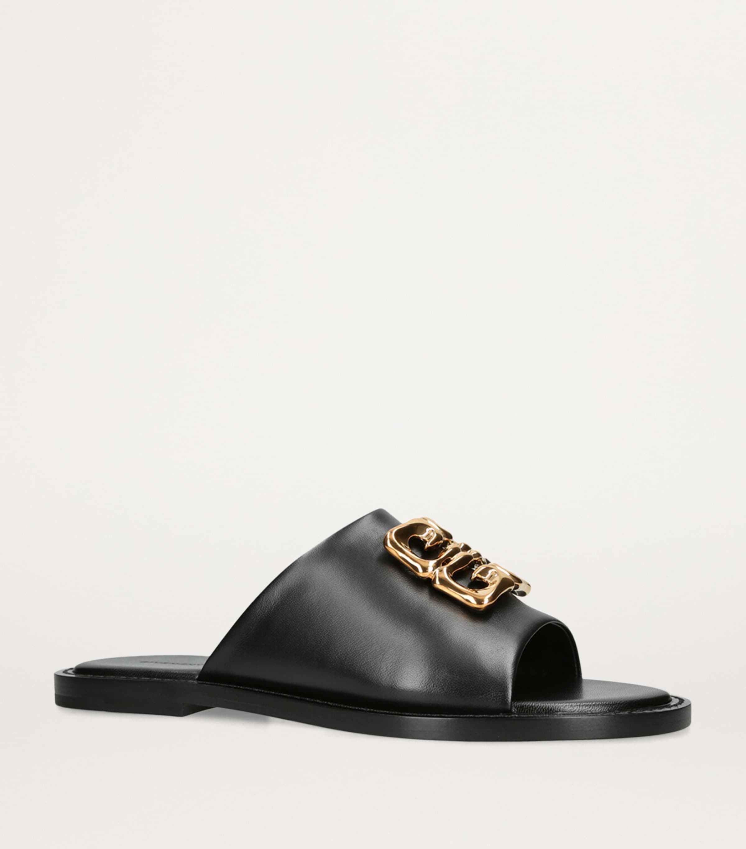 Leather 4G Liquid Sandals BLACK Image 3