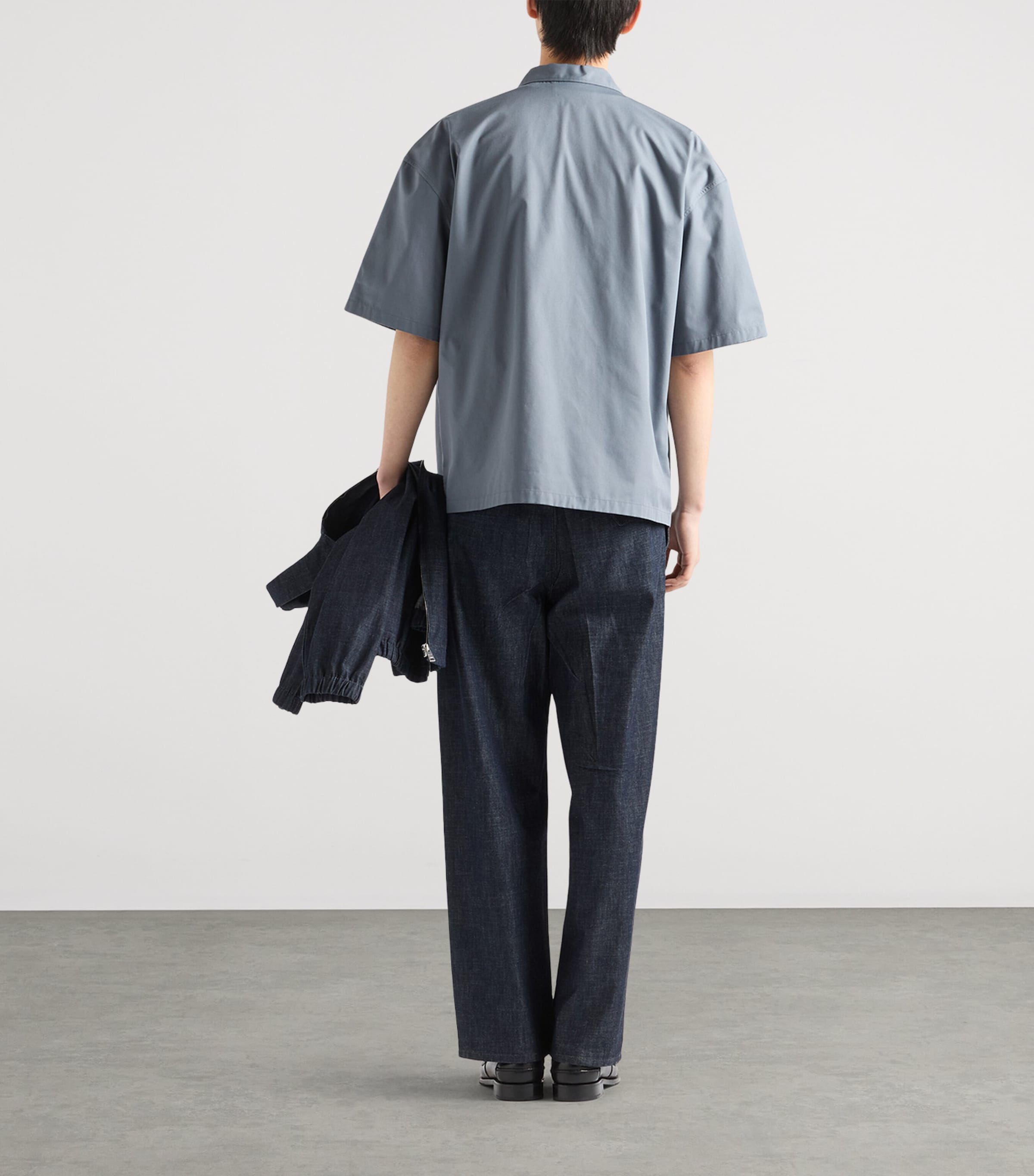 Prada Mens Technical-Cotton-Blend Shirt Image 3