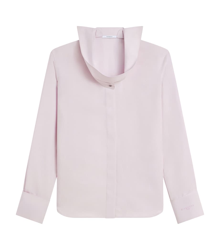 Givenchy Womens Silk Reverse-Collar Shirt Image 1