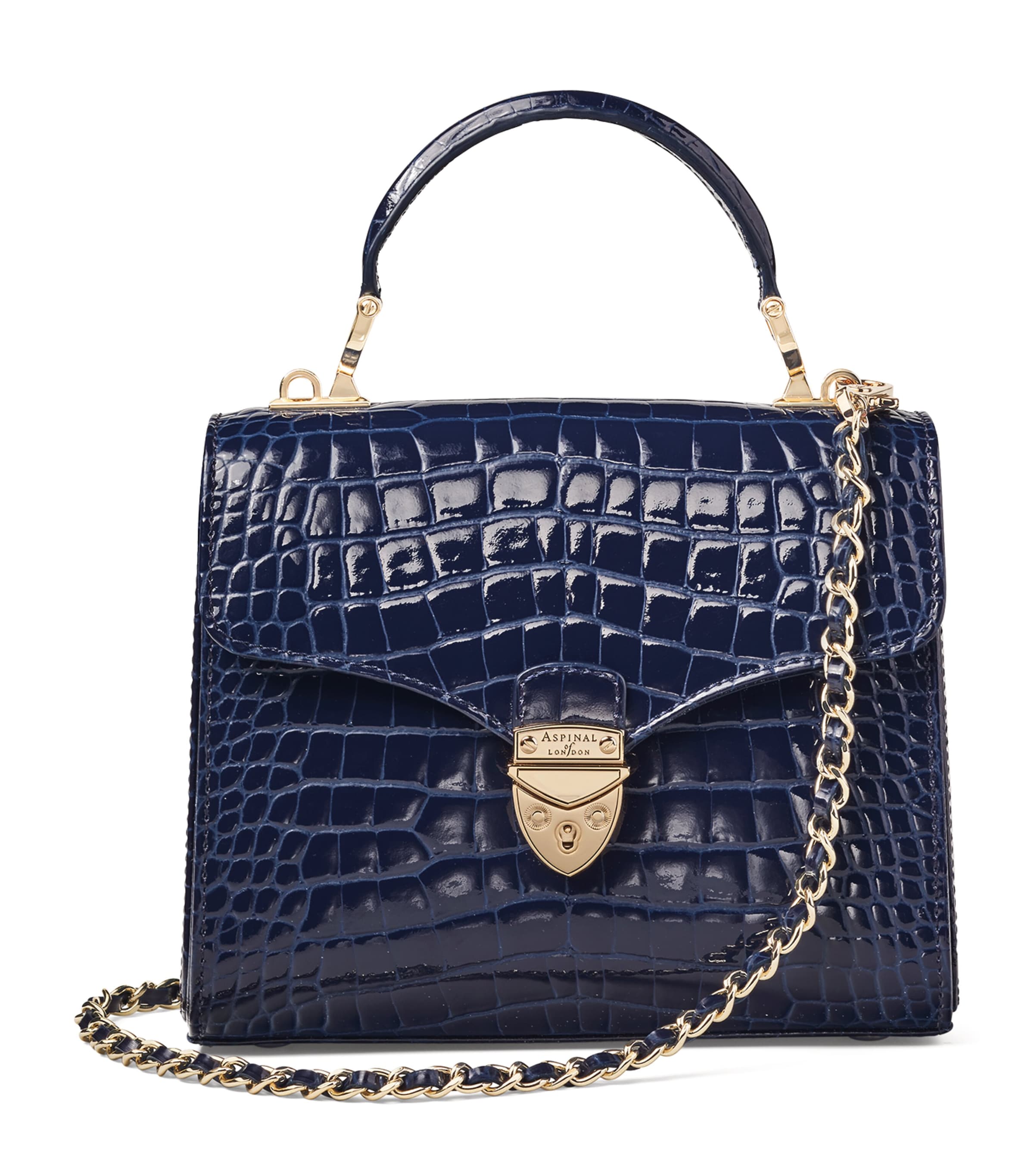 Aspinal Of London Midi Mayfair Top-handle Bag In Blue