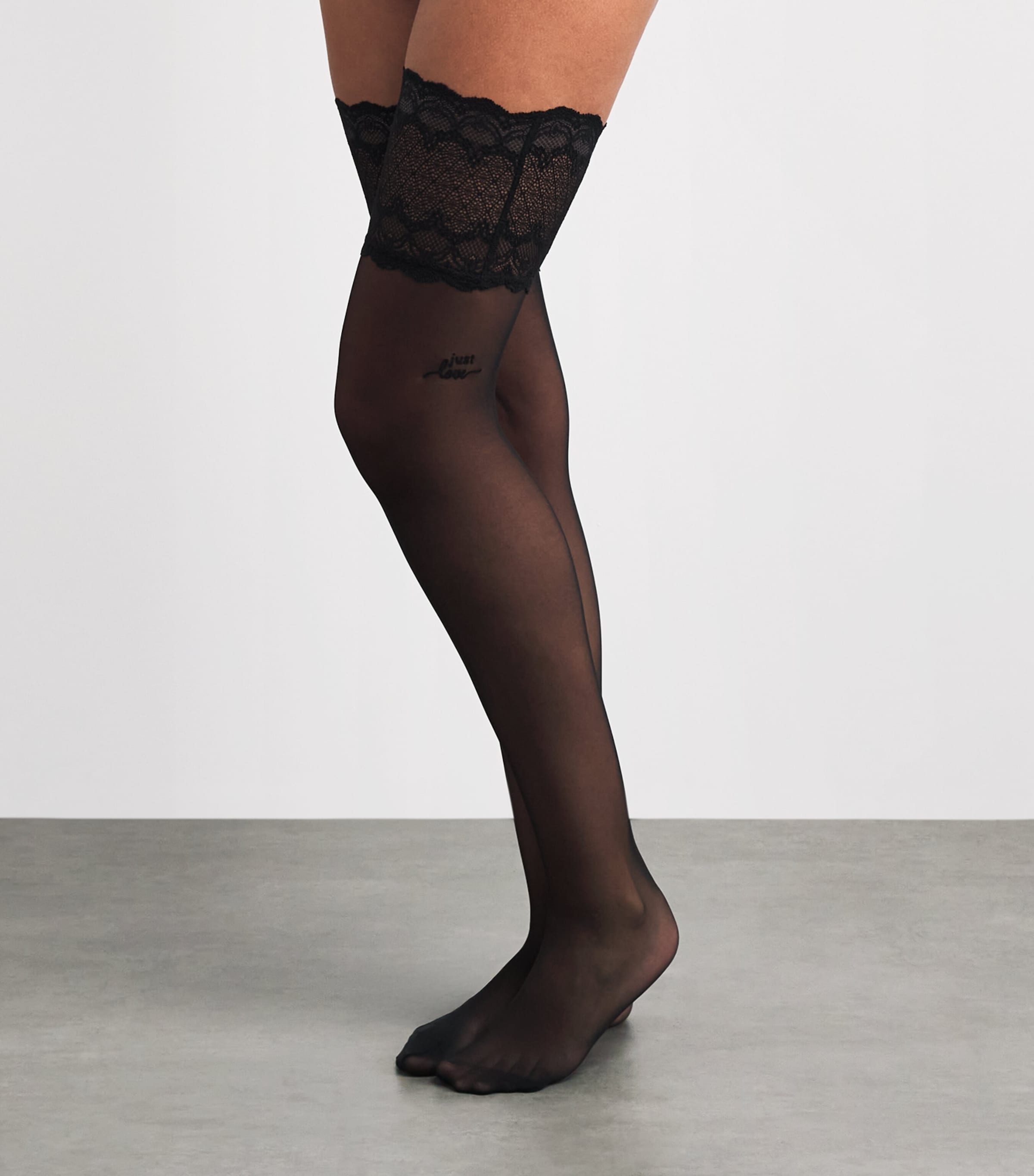 Falke Womens Just Love 20 Stockings Black Image 2