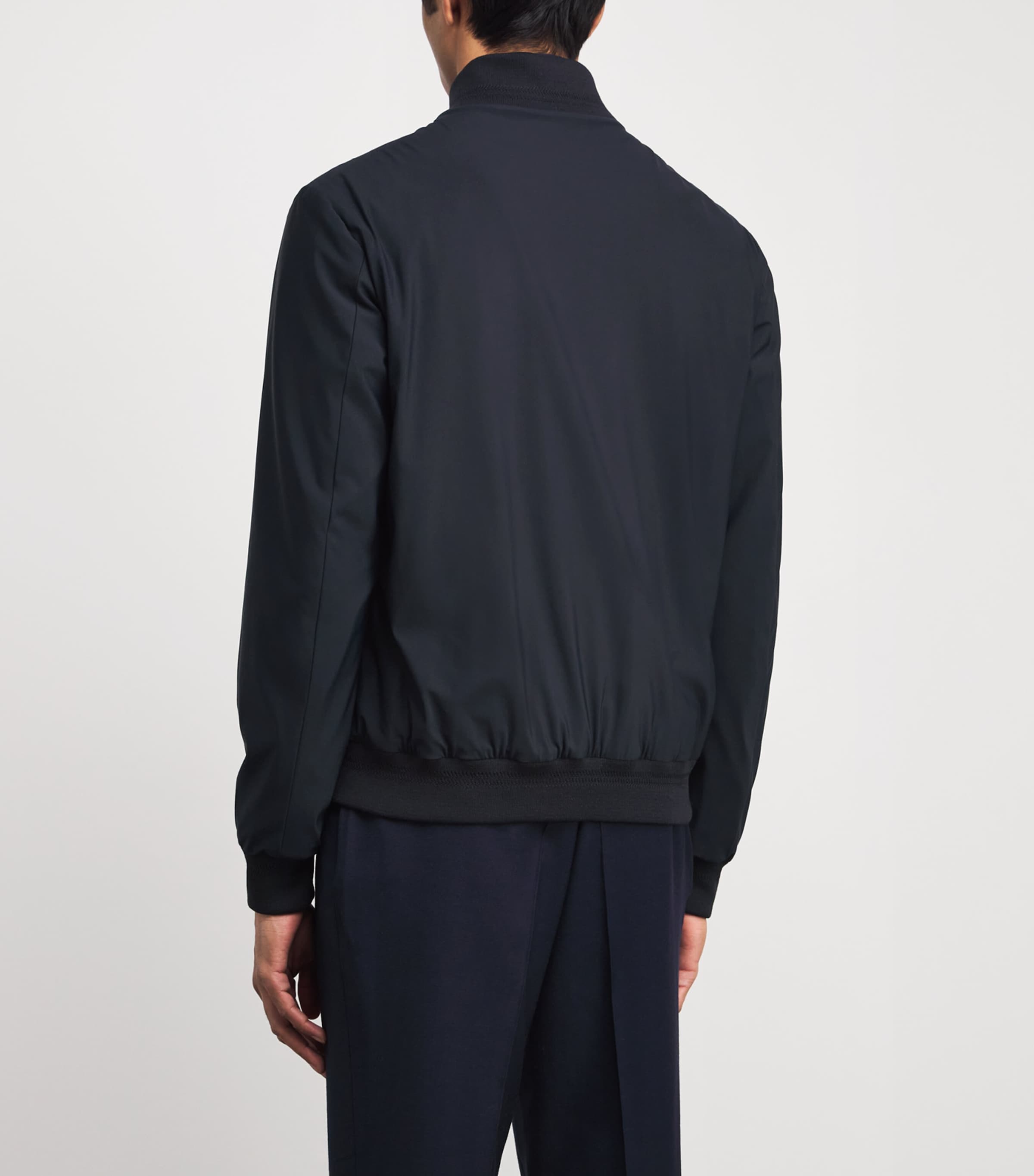 Zip-Up Bomber Jacket 01 BLUE NAVY Image 4