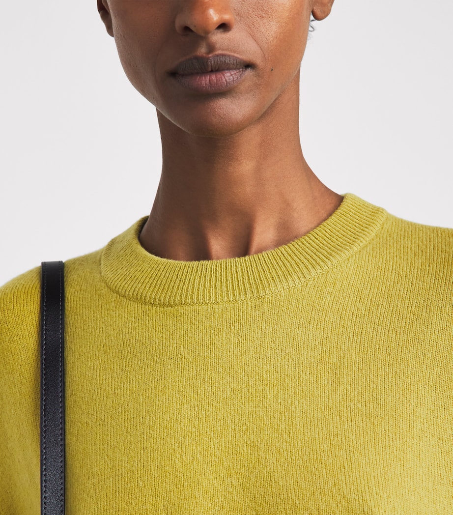 LESET Womens Wool Jesse Sweater Chartreuse Image 3